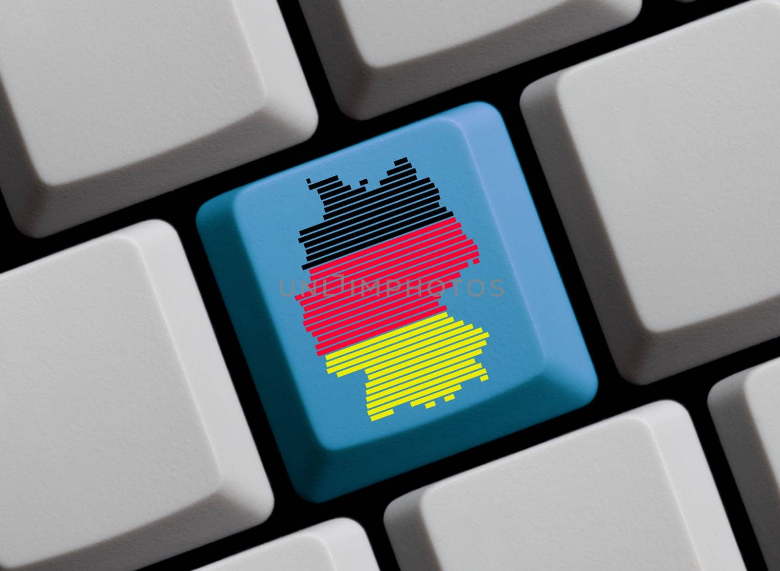 Map of Germany on the button