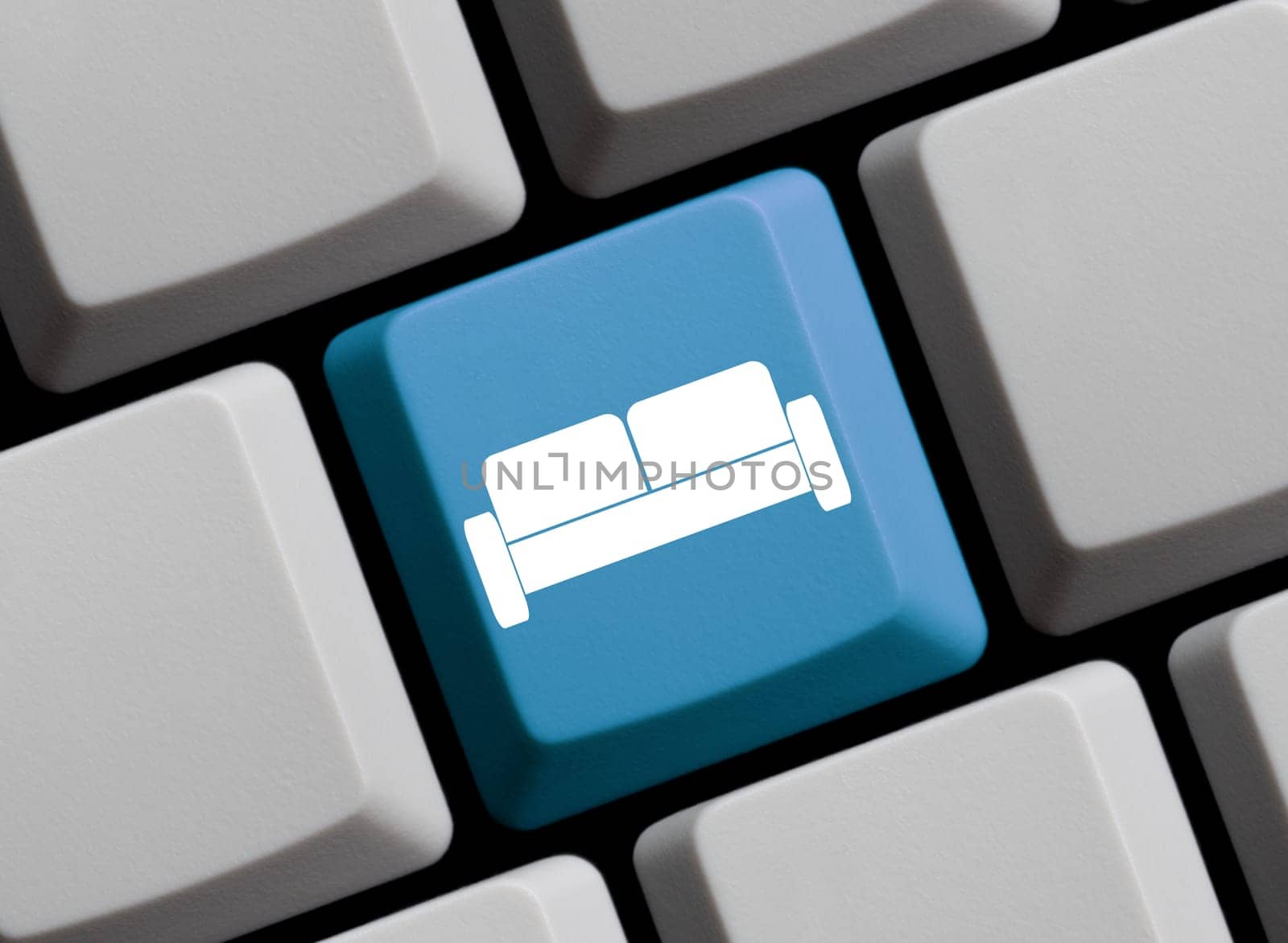 Sofa icon on computer keyboard