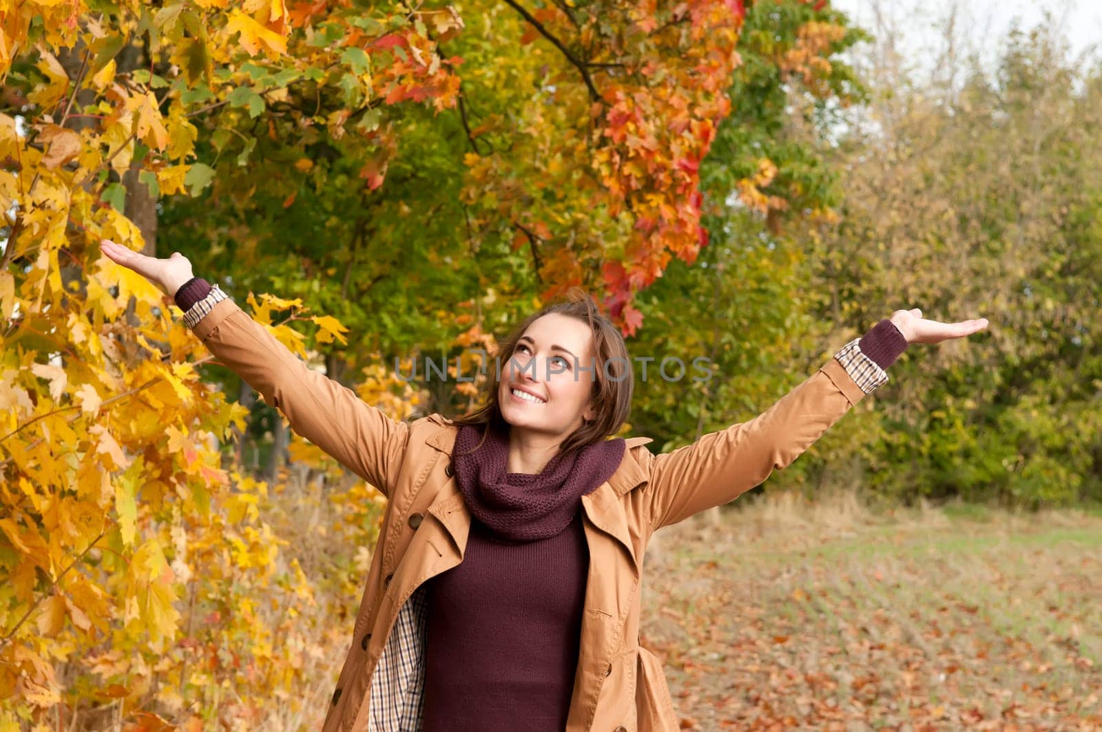 Young woman cheering