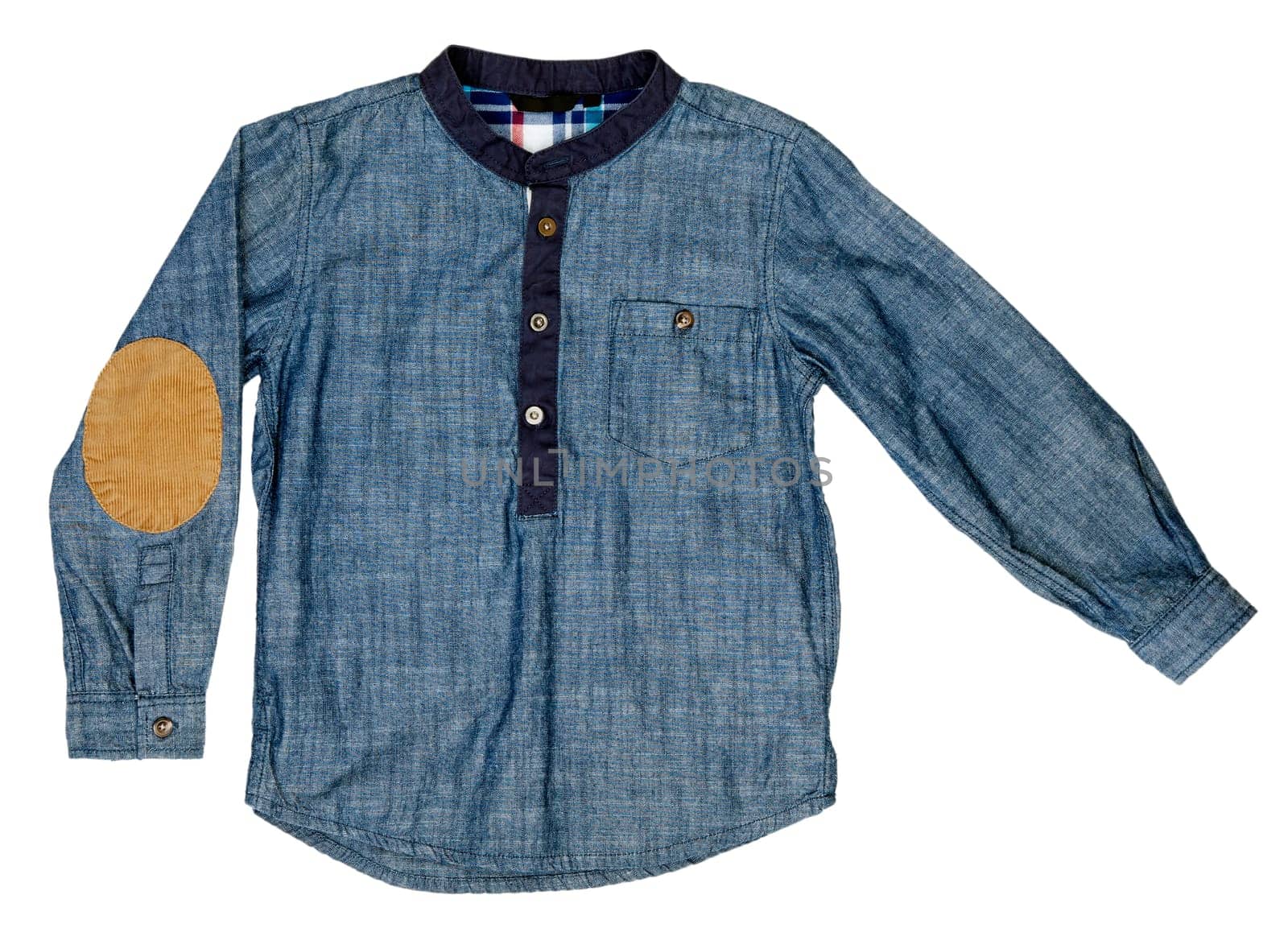 denim shirt isolated on white background