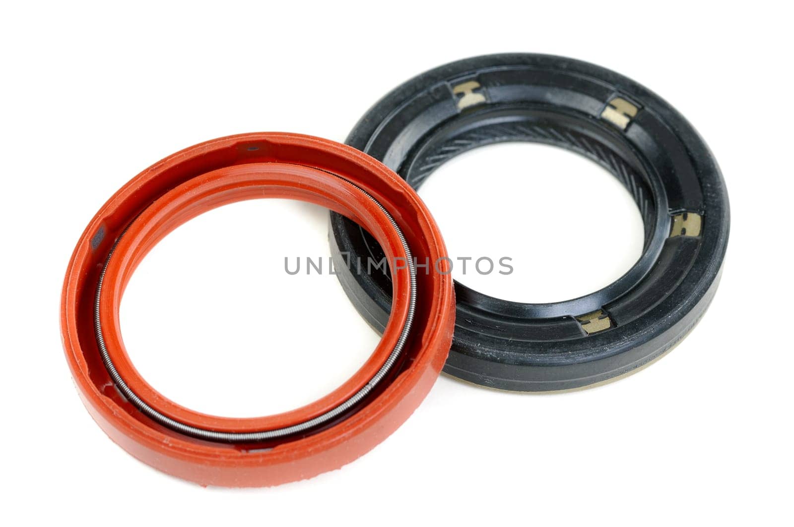 seal and camshaft crankshaft car on a white background
