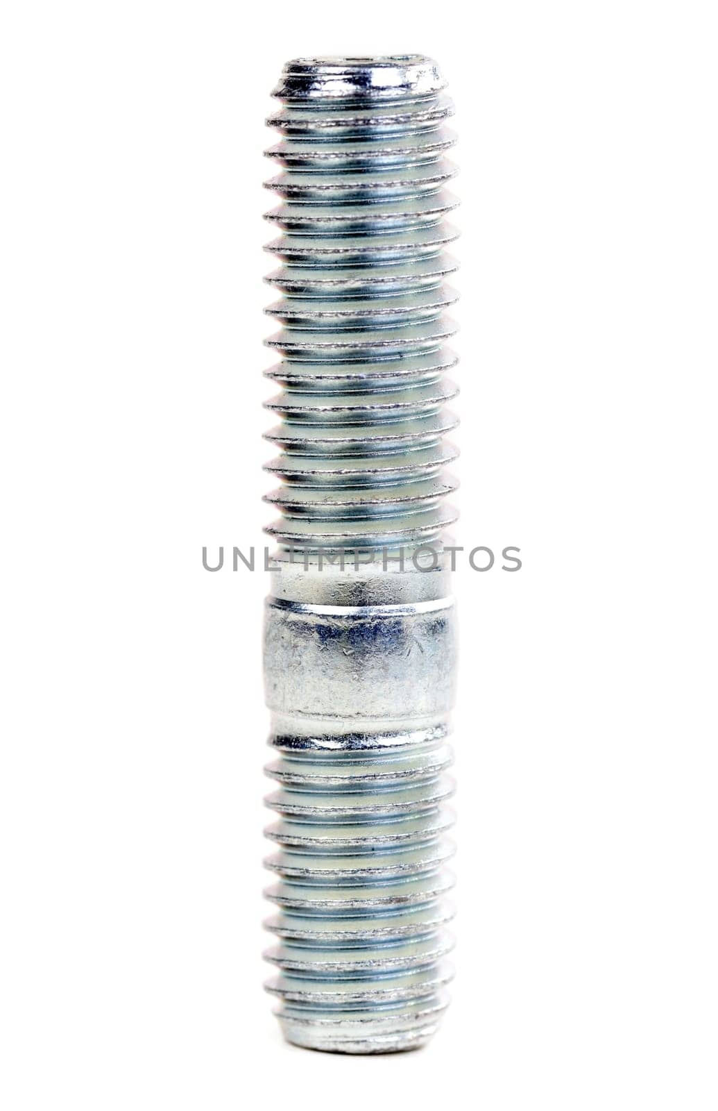 Stud (bolt) with M6 thread size on a white background