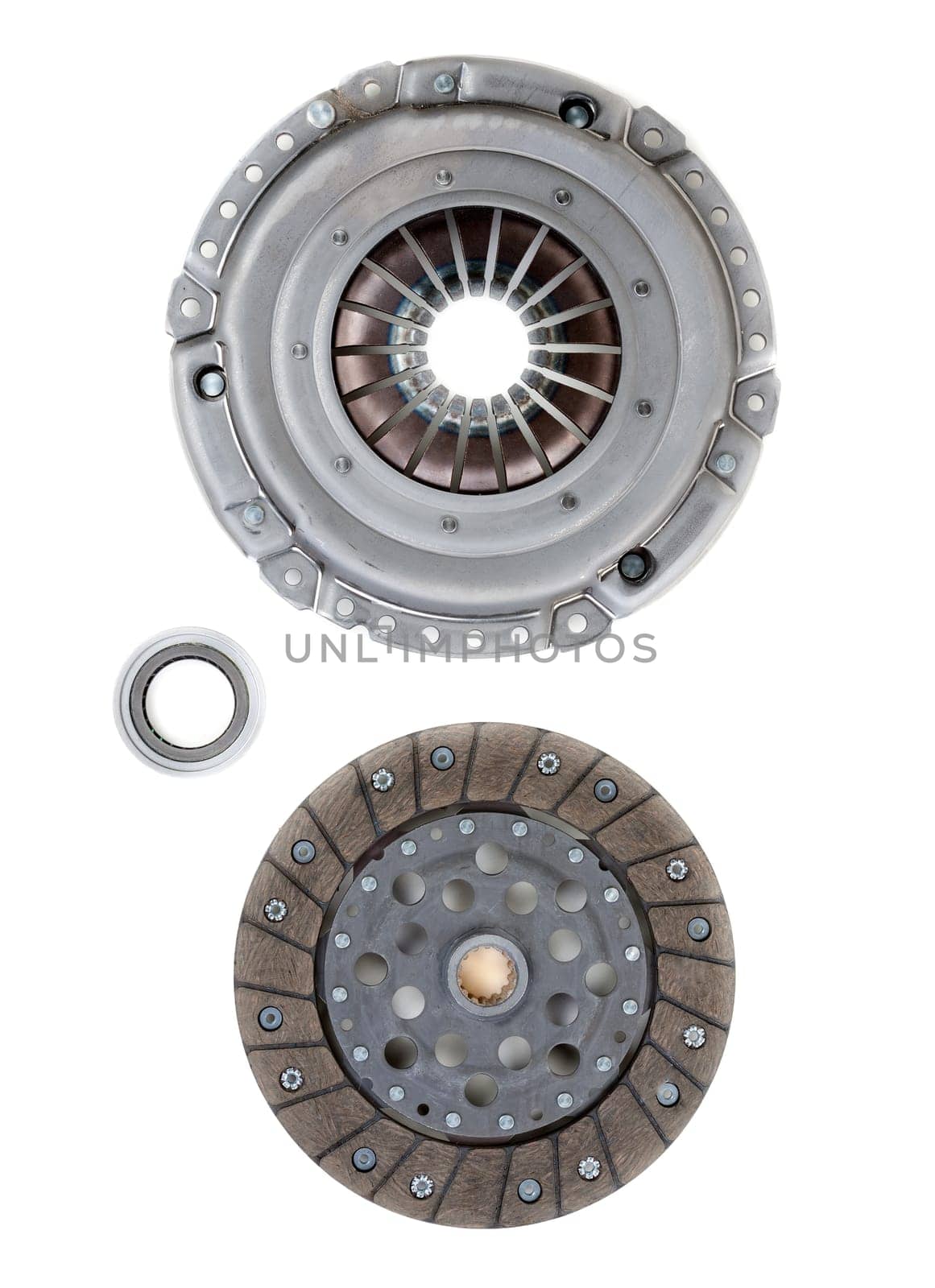 Spare parts of motor vehicle forming clutch plate and disc