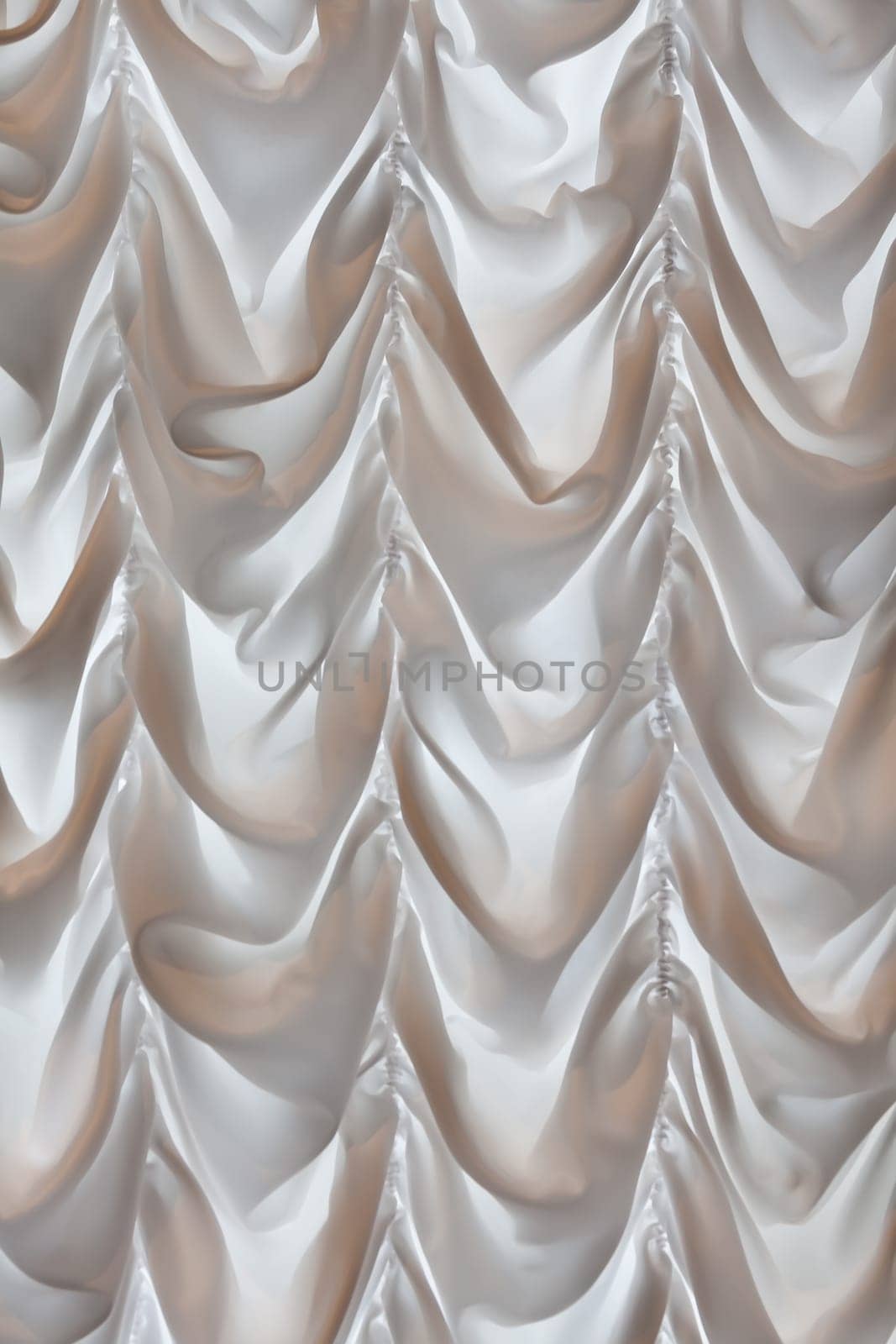 white theater curtains close-up background