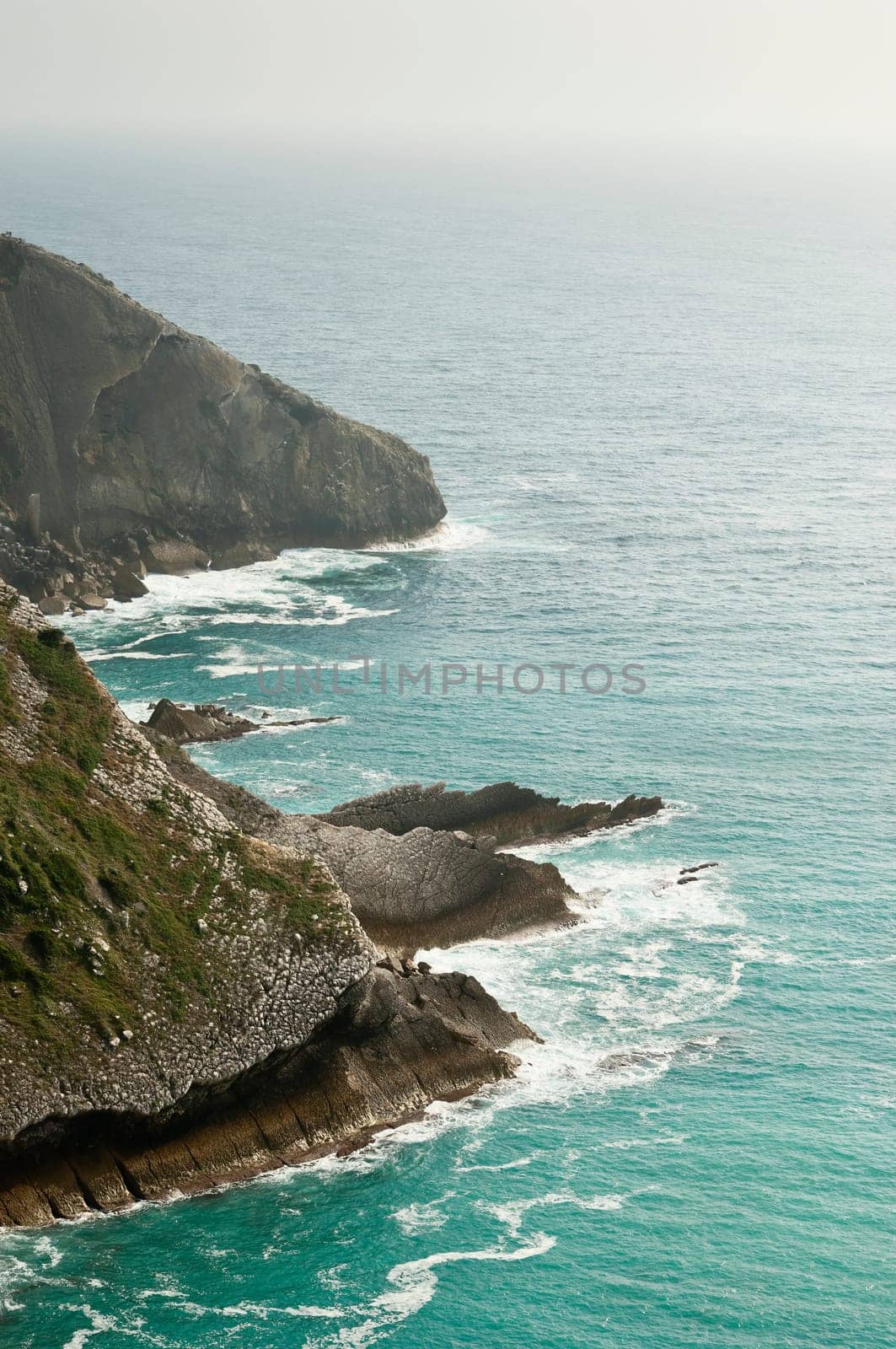 Detail of the sandstone cliffs of the southern portuguese coastline, Comporta, Portugal
