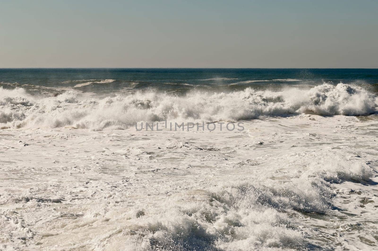 Rough sea in the northern coast of Portugal