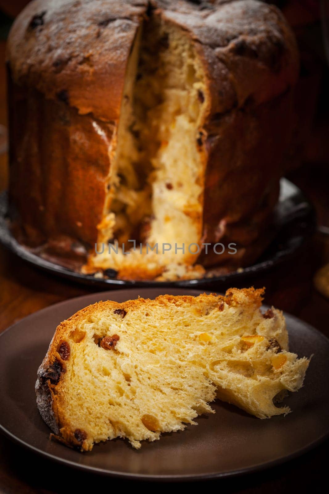 Panettone - traditional Italian Christmas cake