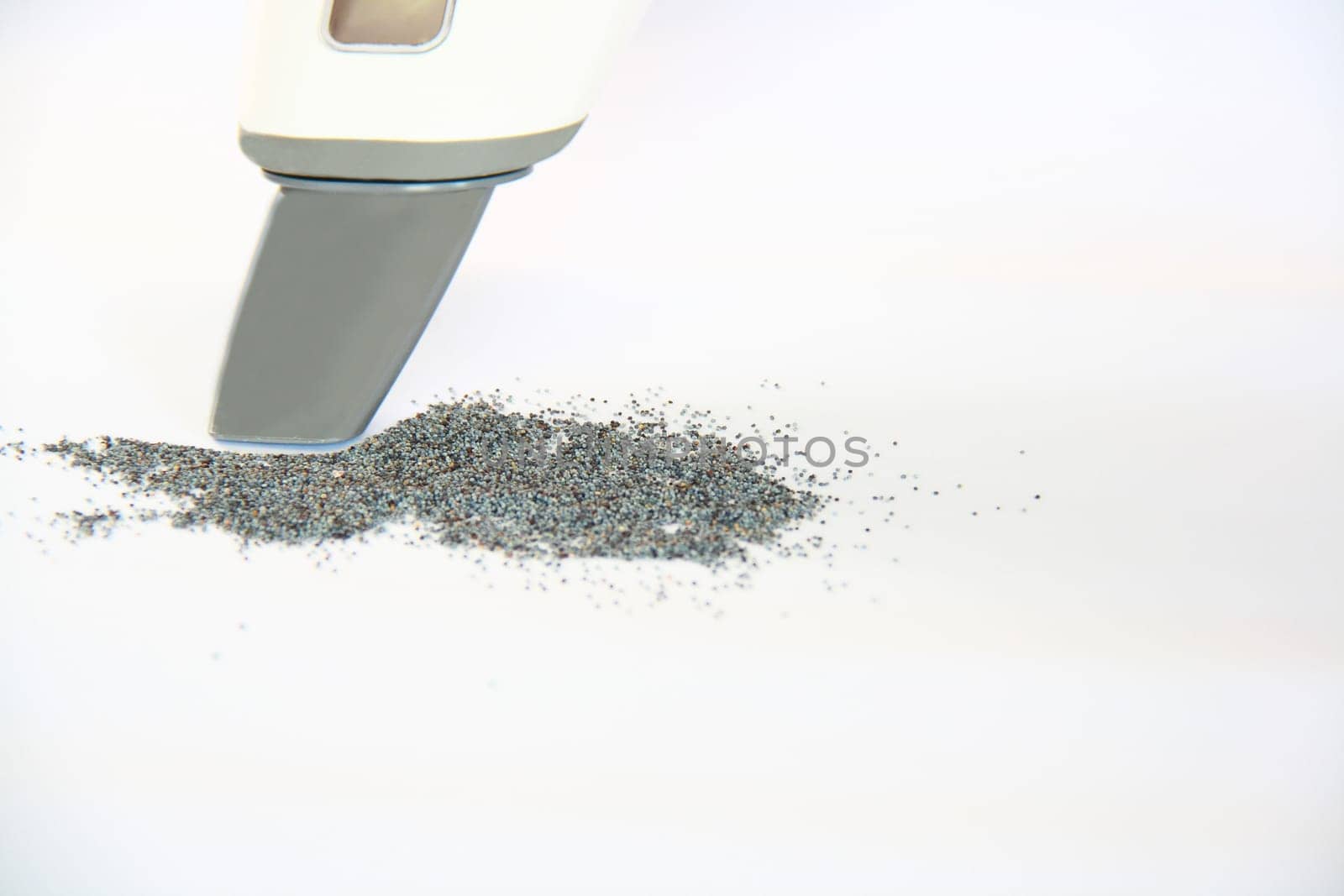 electrical vacuum cleaner on isolated white background