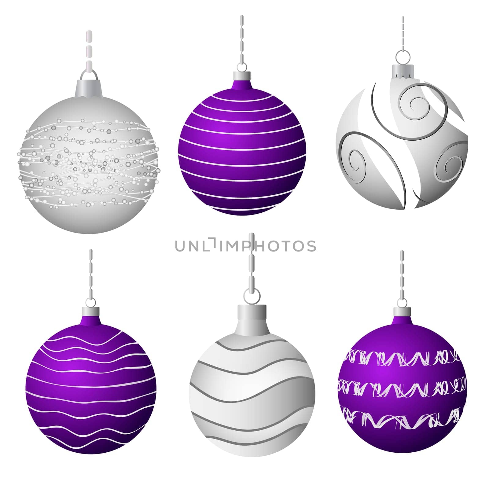 Various Christmas balls