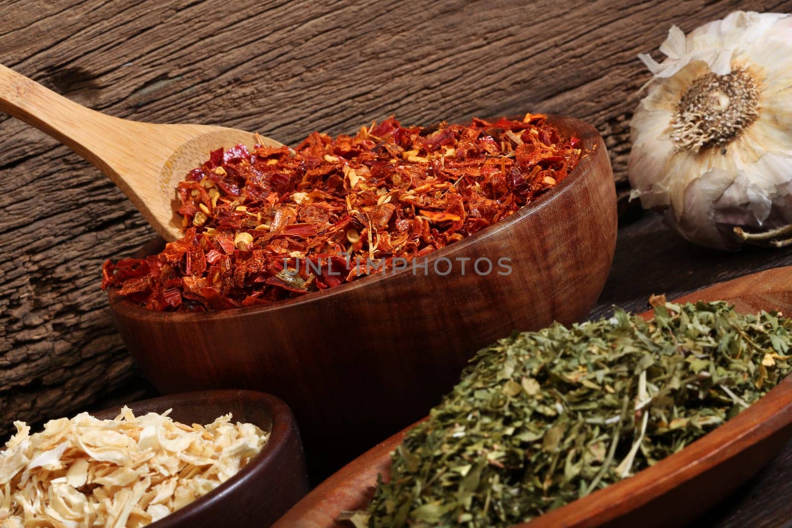 Different spices. Various colours and textures