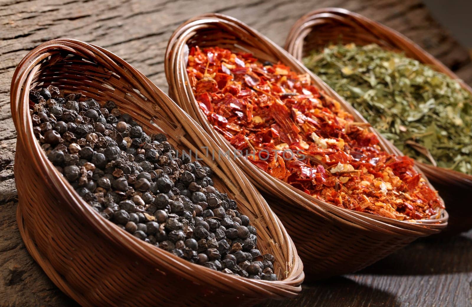 Different spices. Various colours and textures