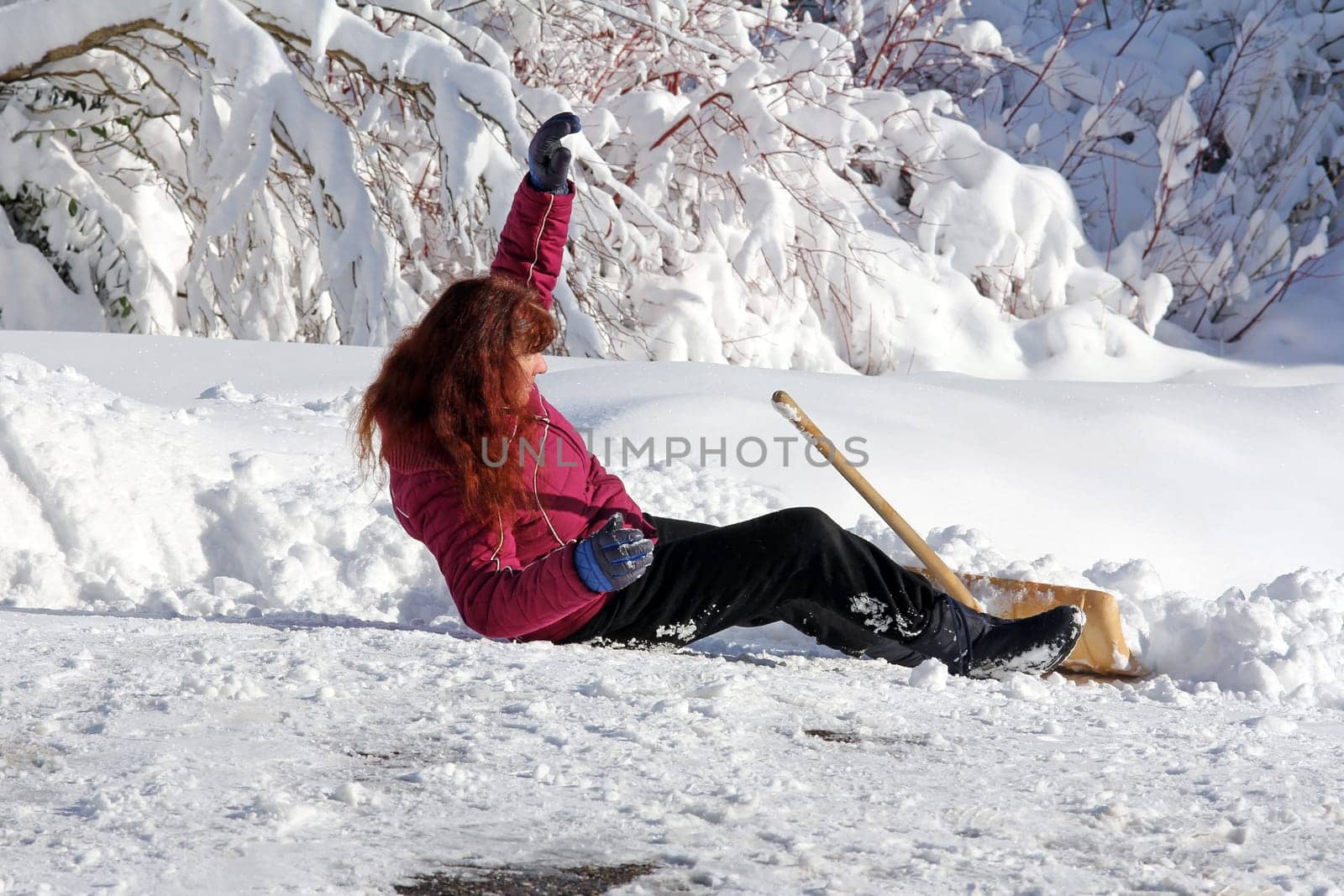 Risk of accidents when clearing snow