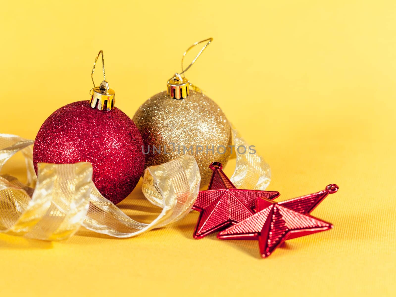 Christmas decorations on abstract background