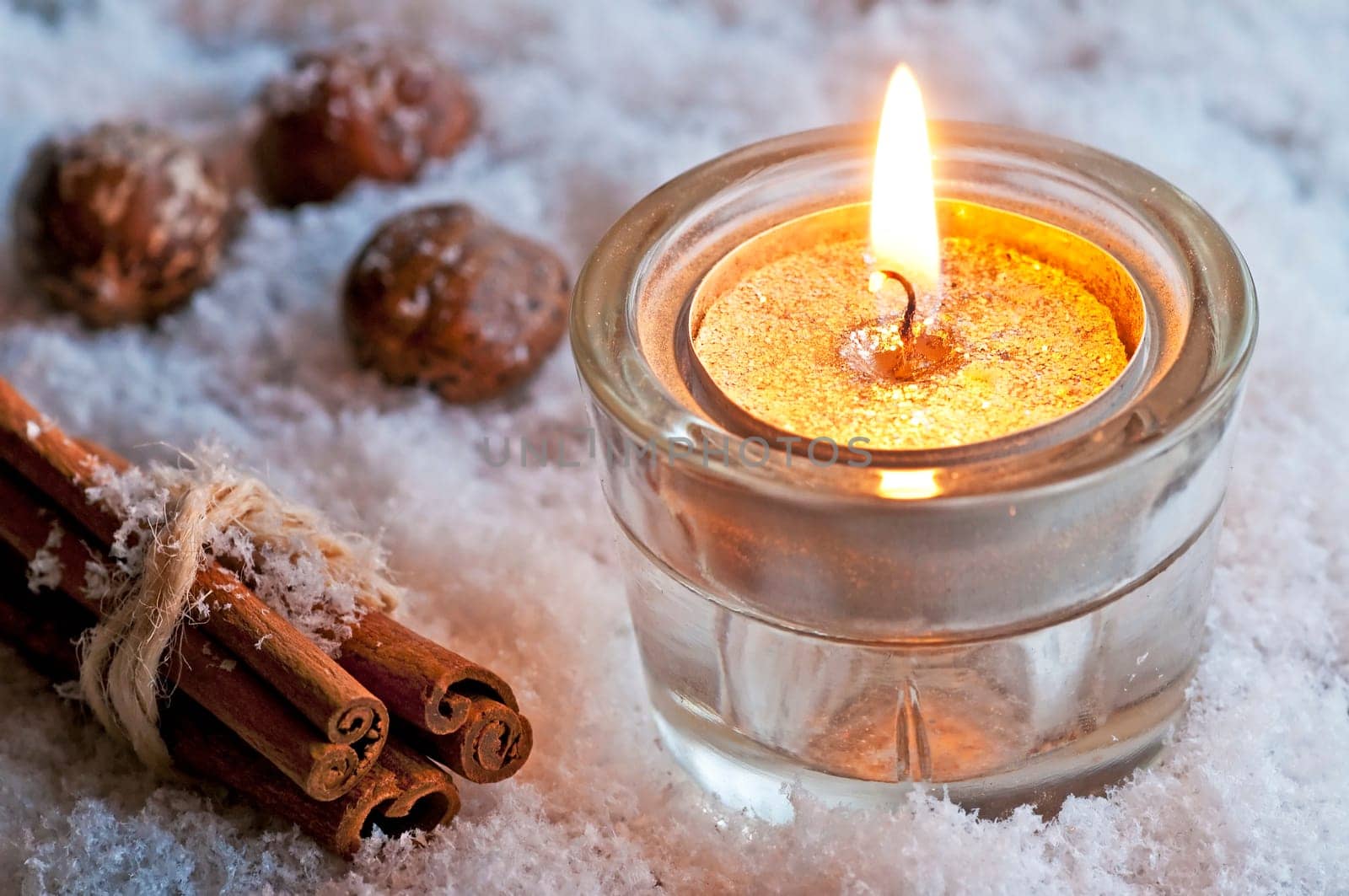 Candle in the snow