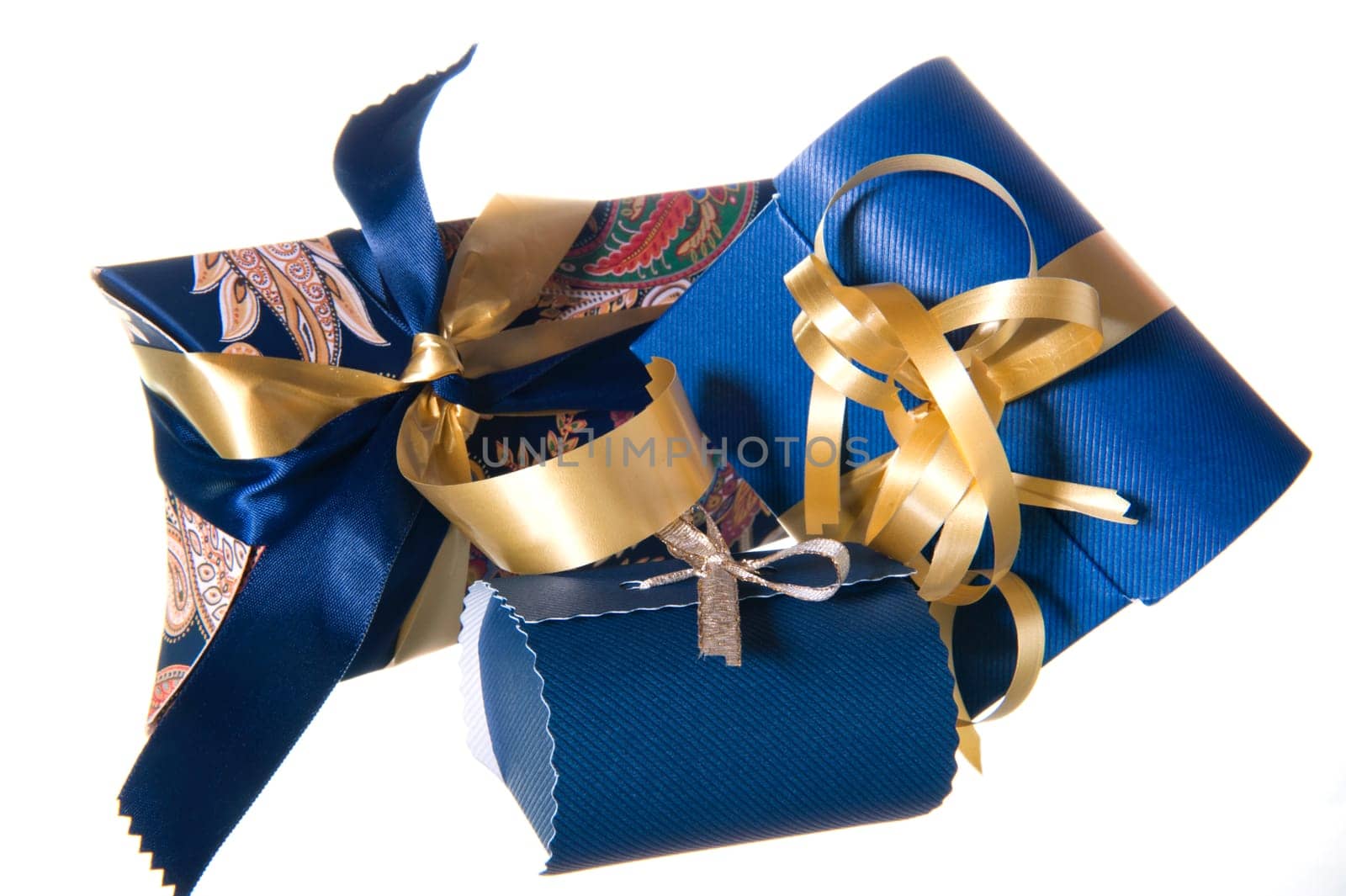 Christmas gift box on a white background