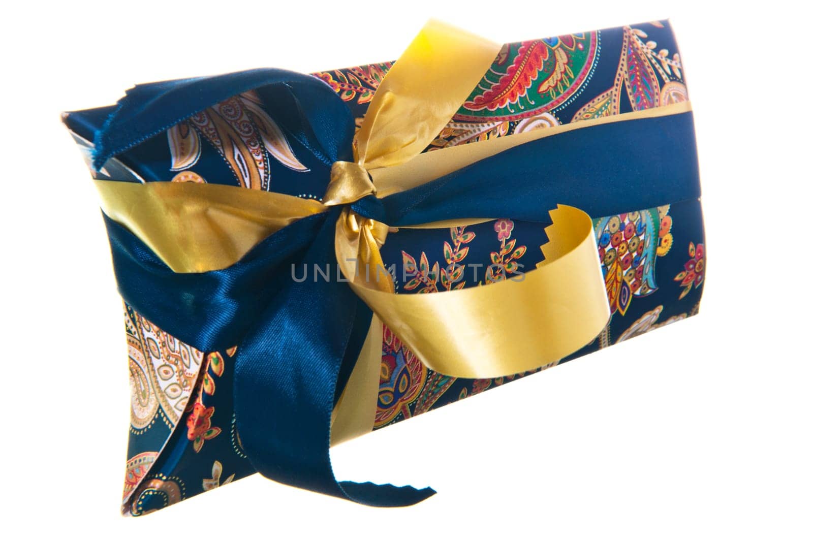 Christmas gift box on a white background