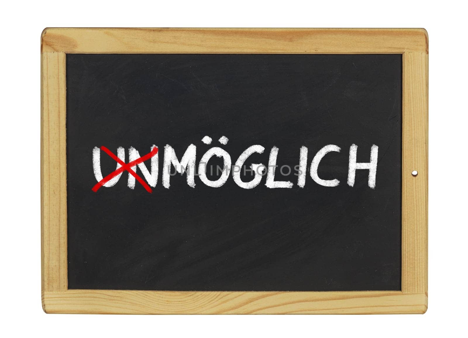 Impossible written on a slate