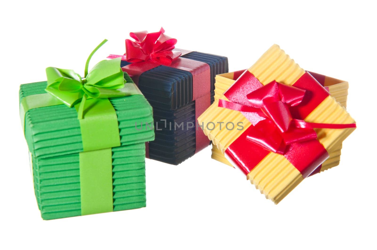Christmas gift box on a white background