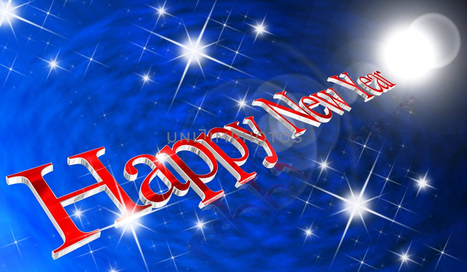 Year 2013 written with colored balls on a blue background