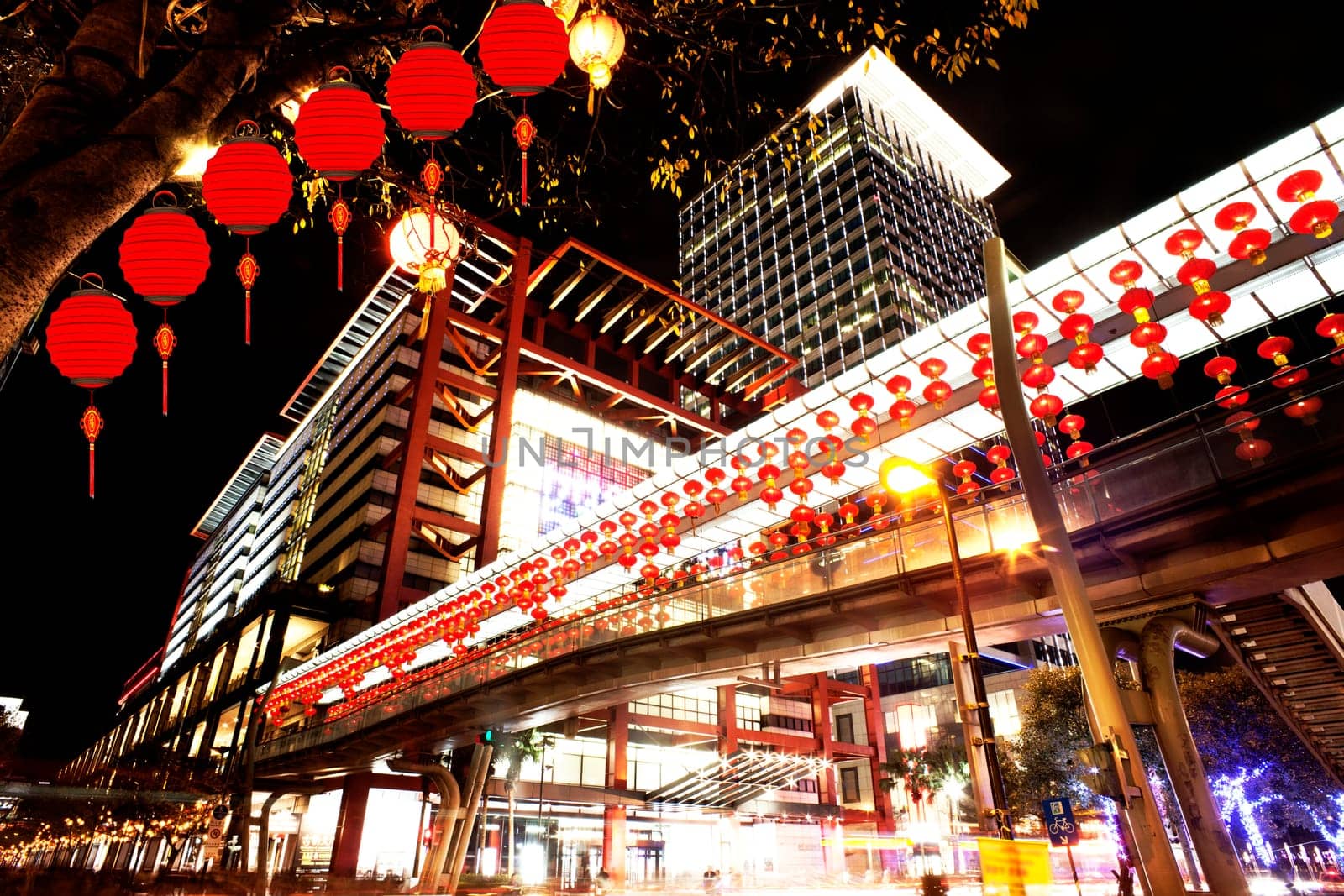 Night scenes of the Taipei city, Taiwan