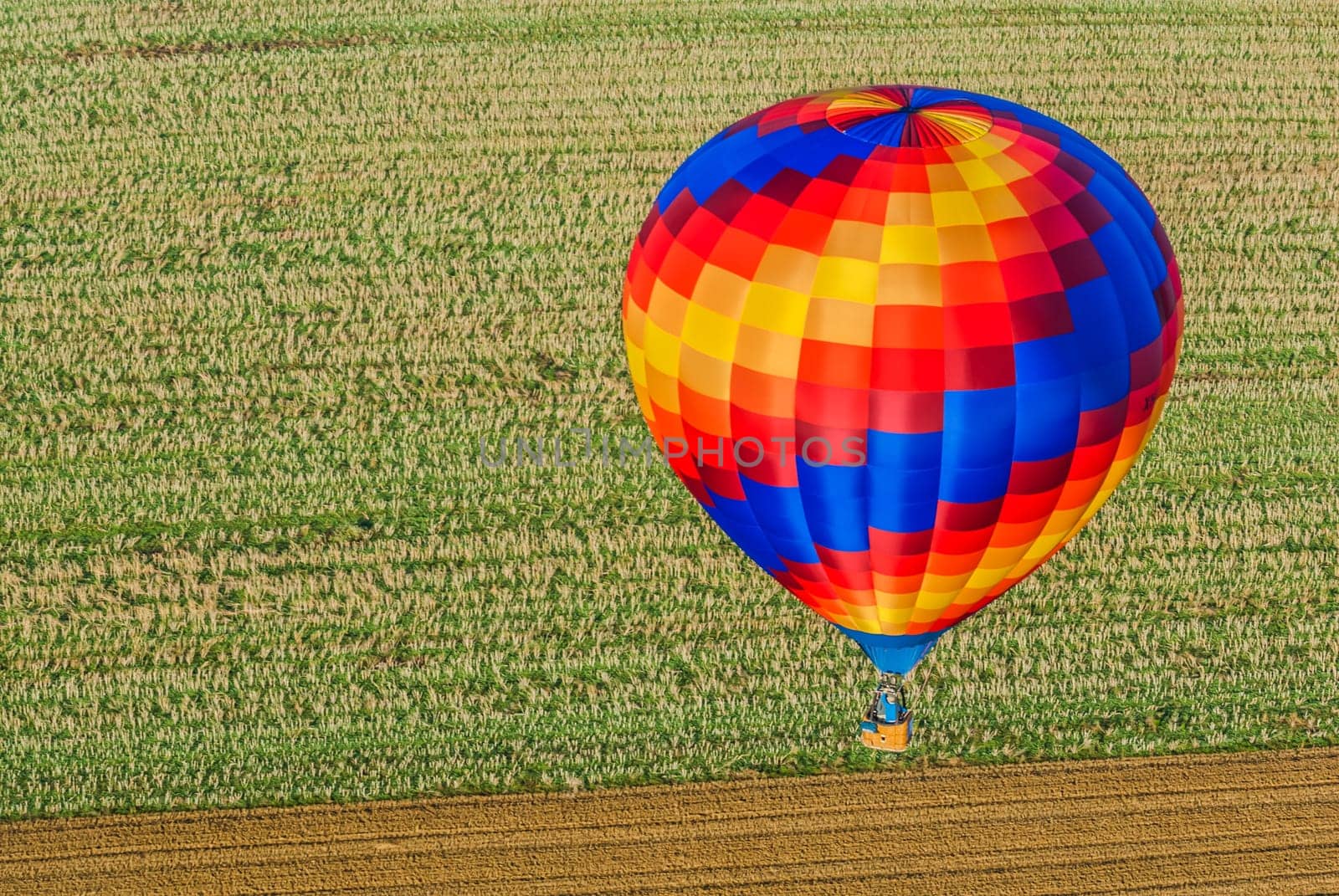 one Hot Air Balloon gathering in the countryside of France