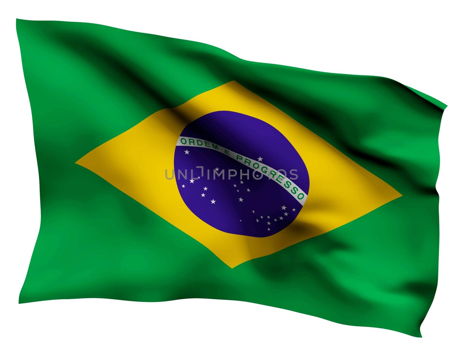 Brazil flag satin texture