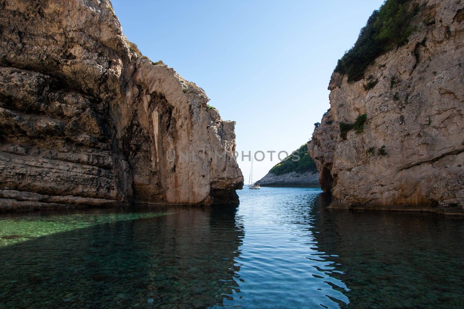 Stiniva bay in vis island (Croatia)