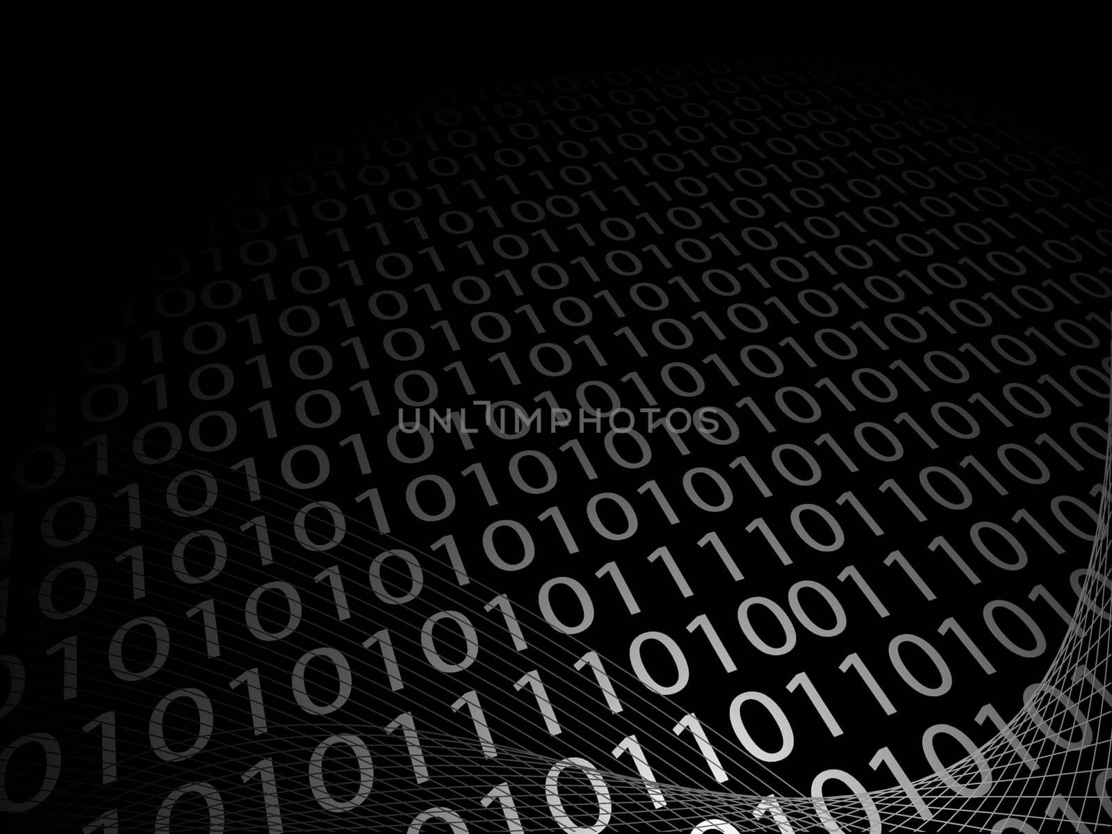 Vector illustration of abstract background with binary code