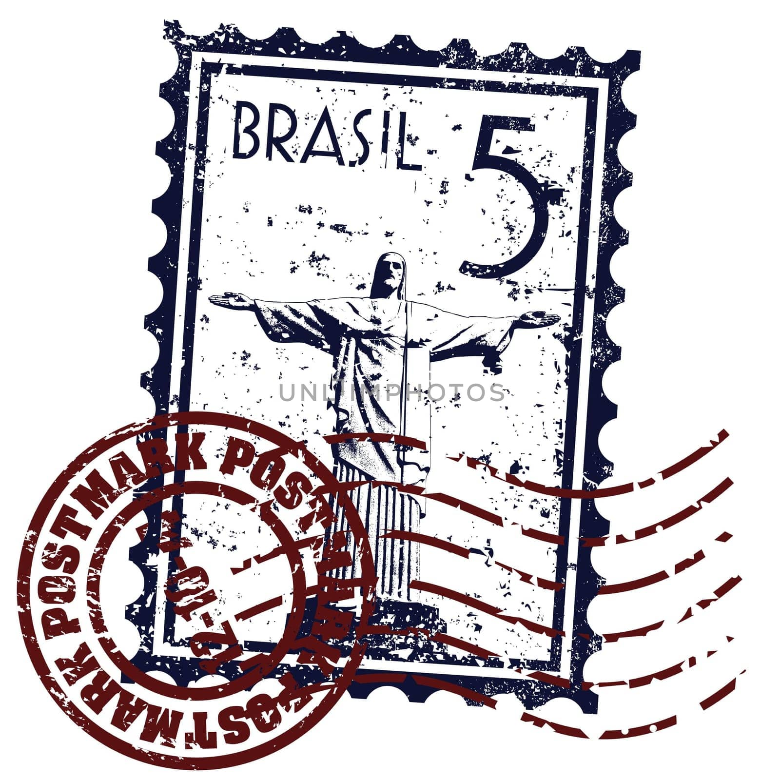 Vector illustration of Rio de Janeiro Stamp