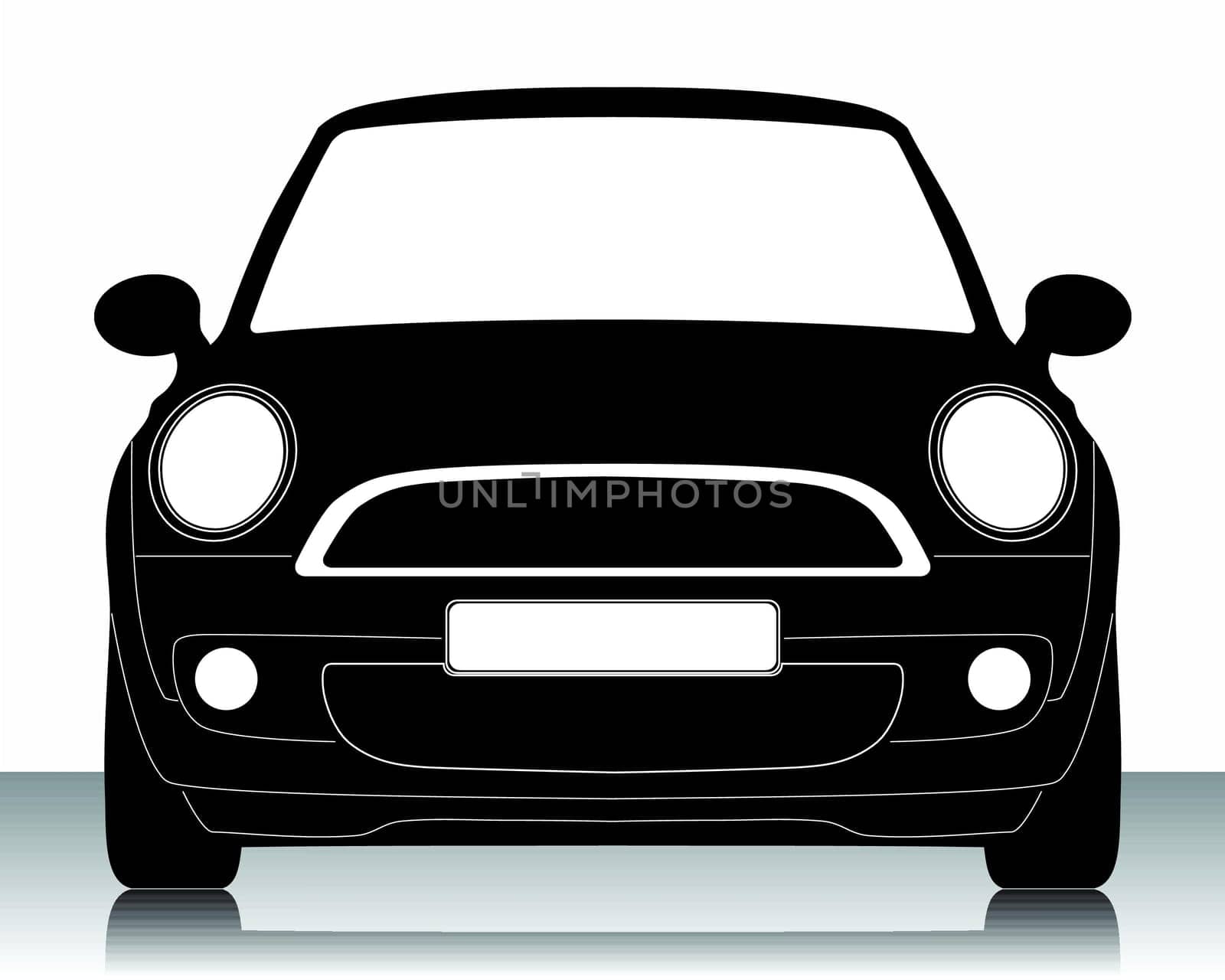 Vector illustration of car silhouette