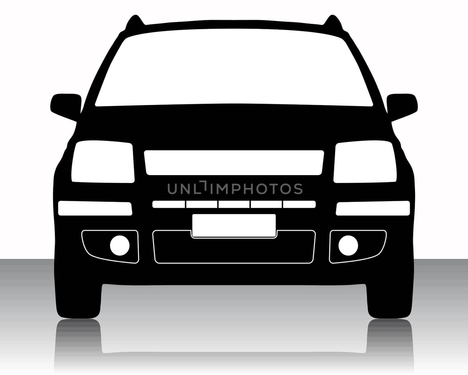 Vector illustration of car silhouette