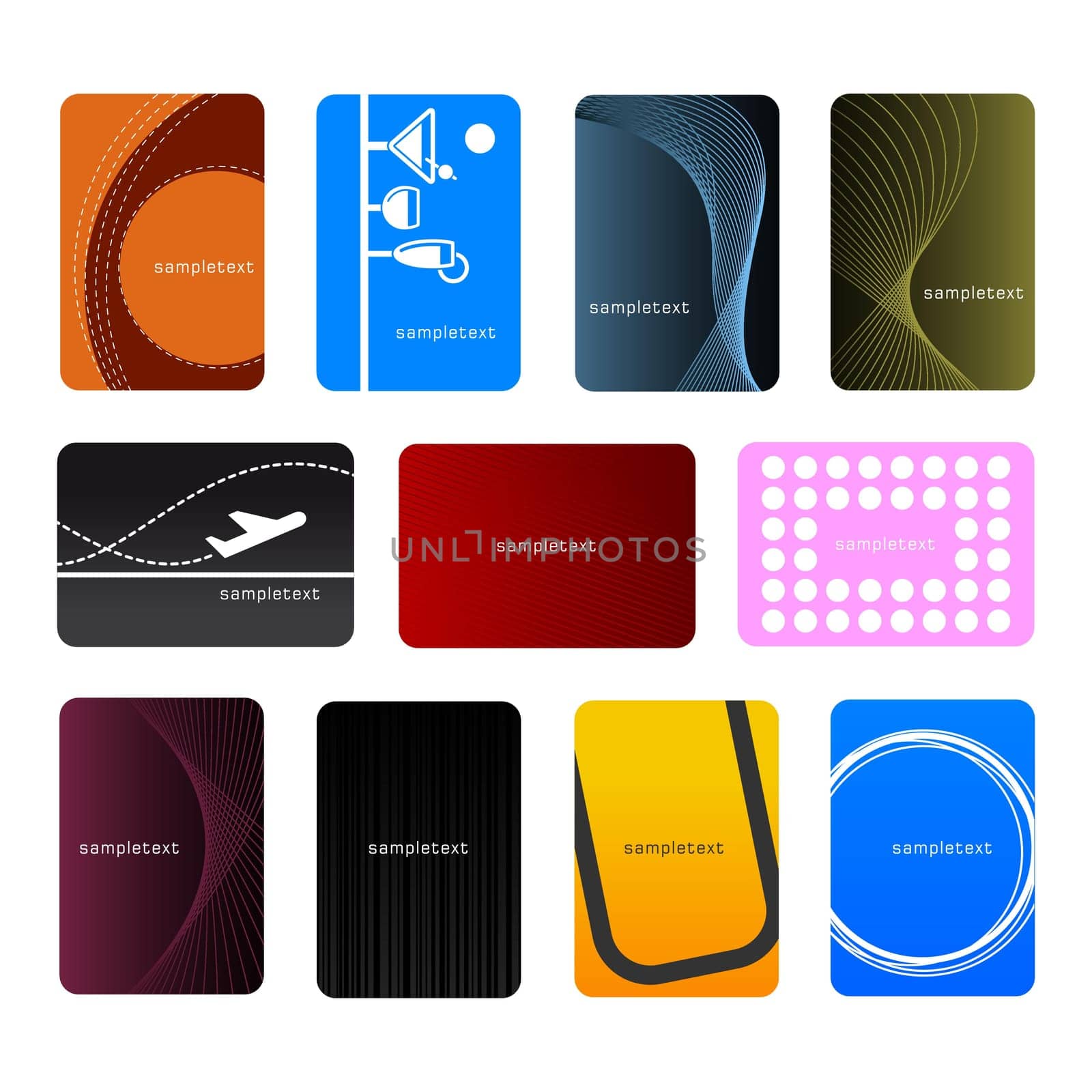 Vector illustration of business cards