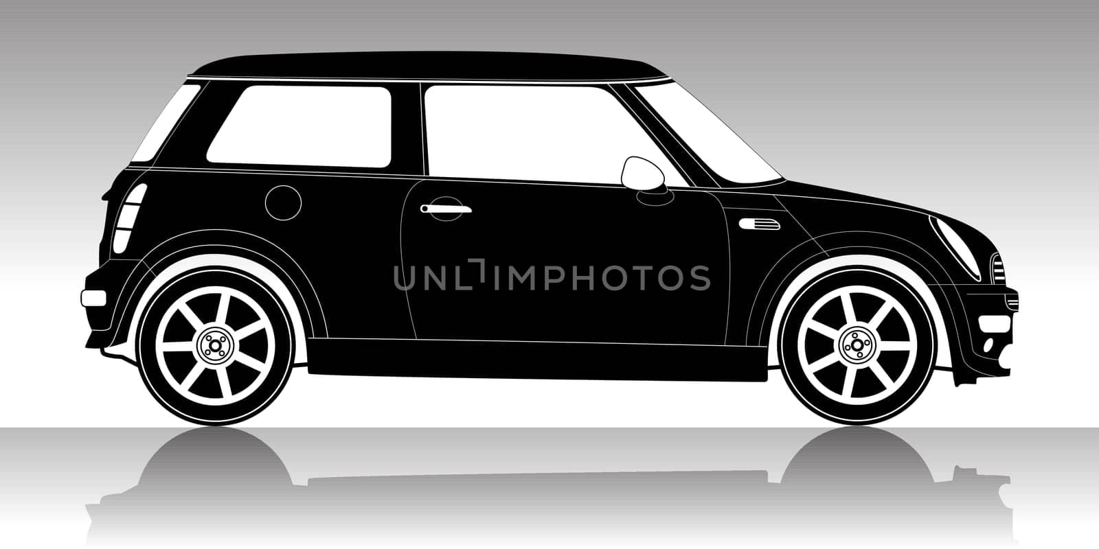 Vector illustration of car silhouette