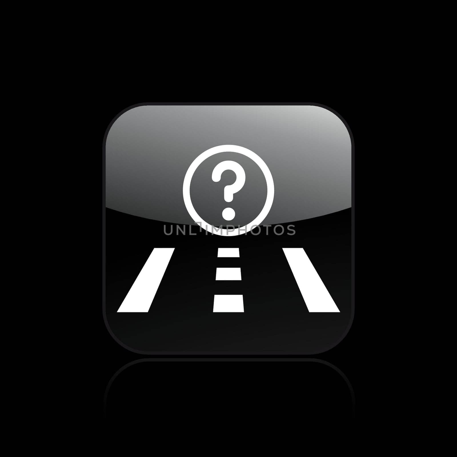 Vector illustration of modern icon depicting a concept of unknown road