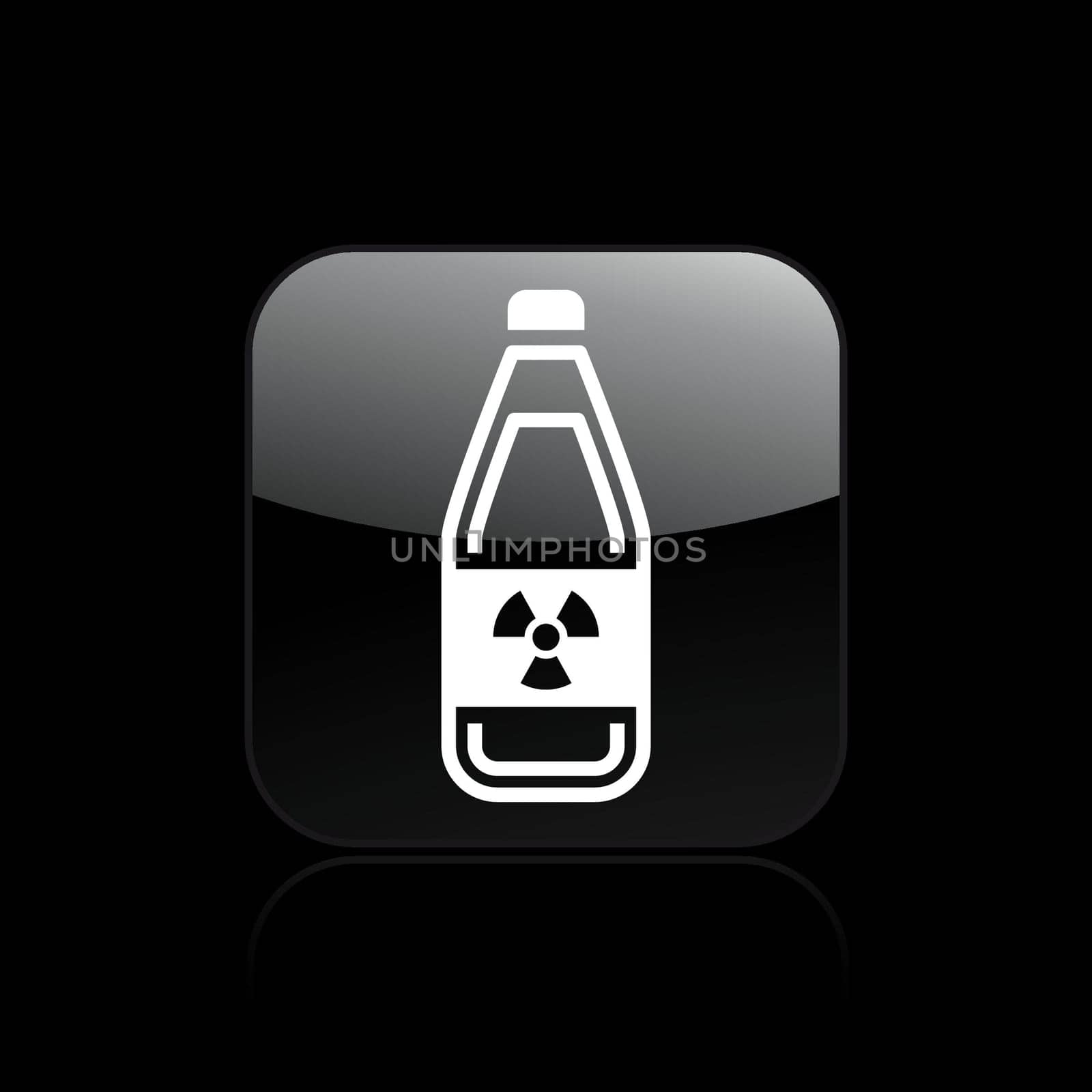 Vector illustration of single isolated dangerous bottle icon