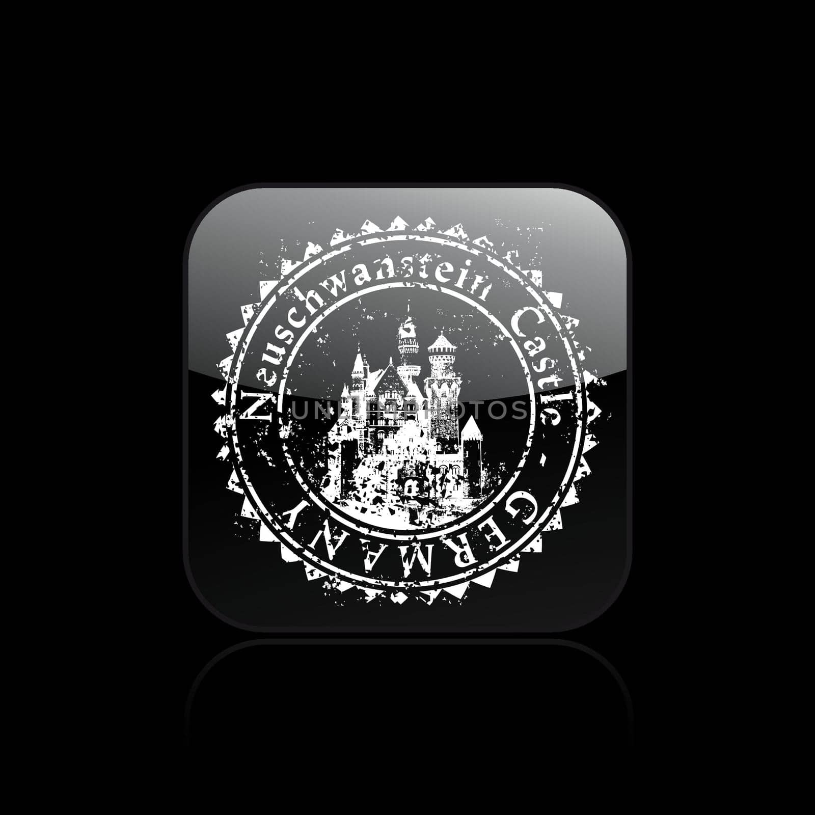 Vector illustration of famous capital's stamp icon