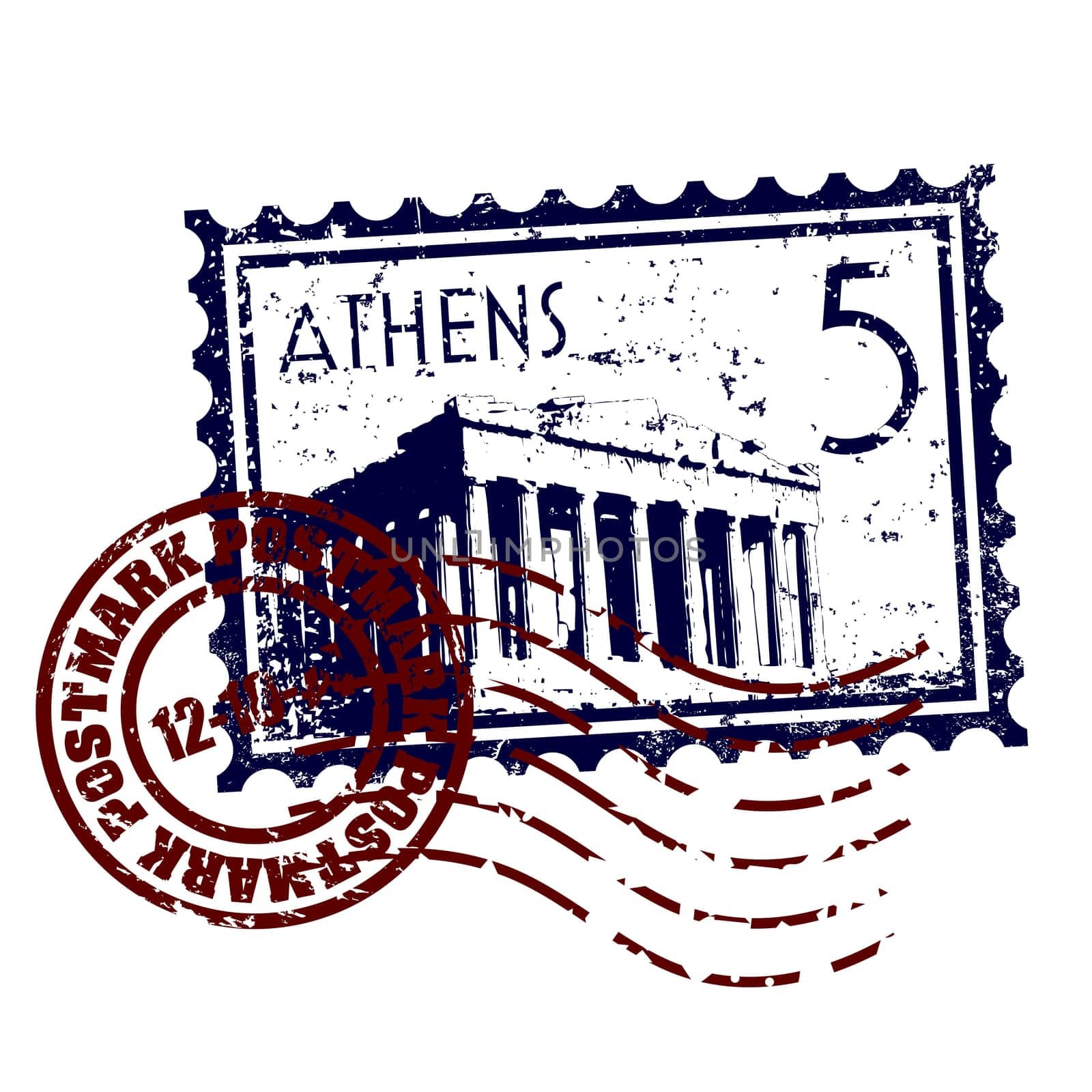 Vector illustration of stamp or postmark style grunge