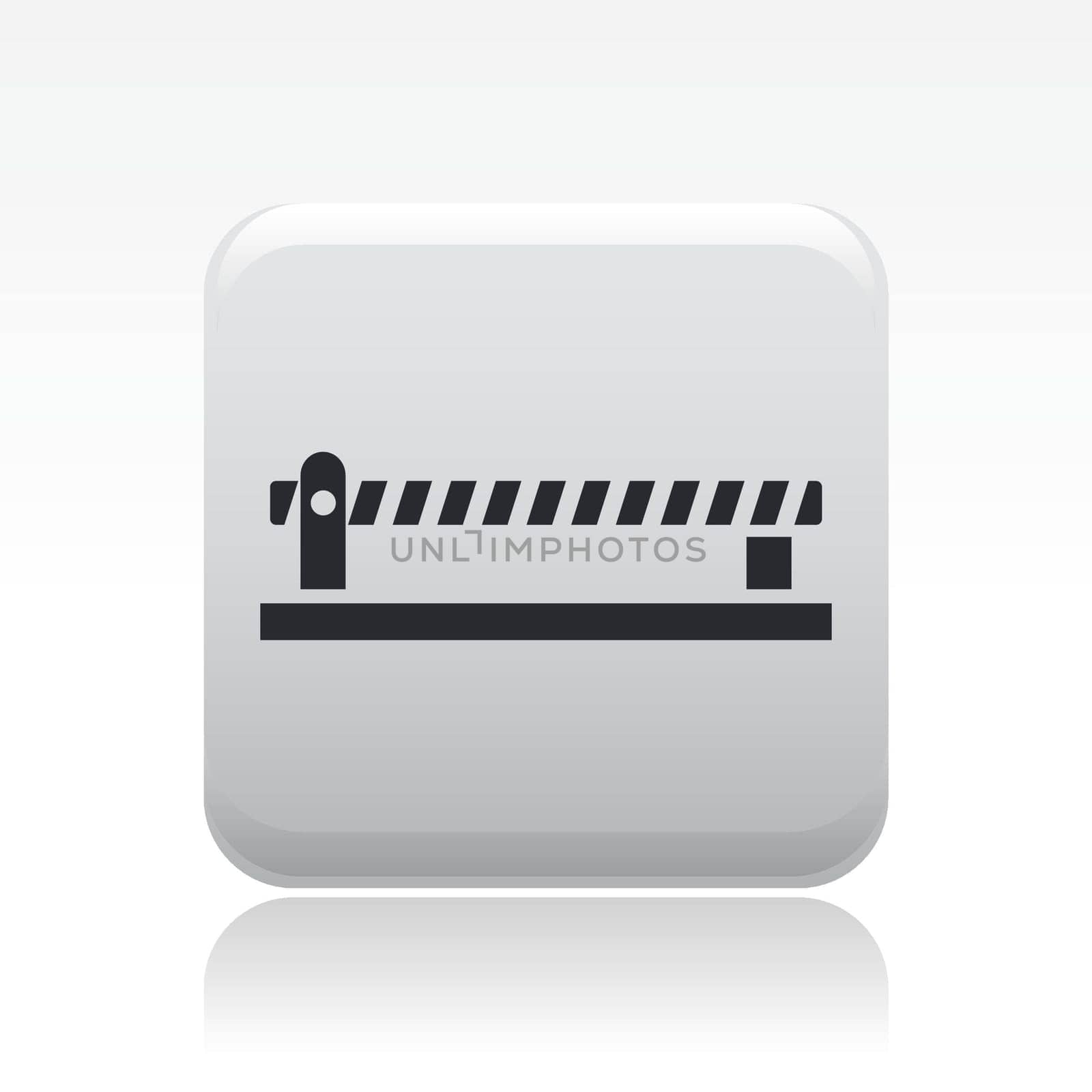 Vector illustration of closed level crossing single icon