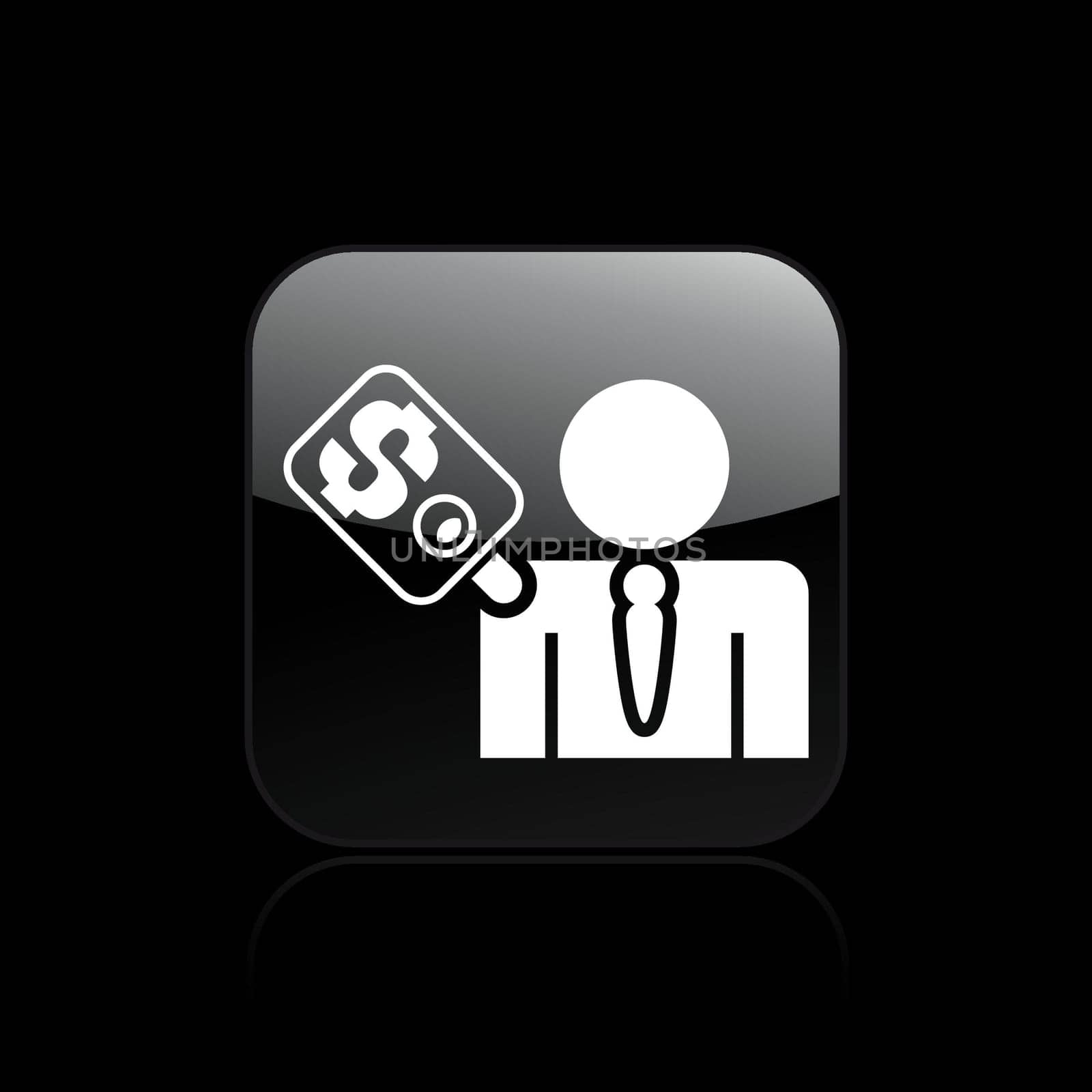Vector illustration of corruption concept single icon