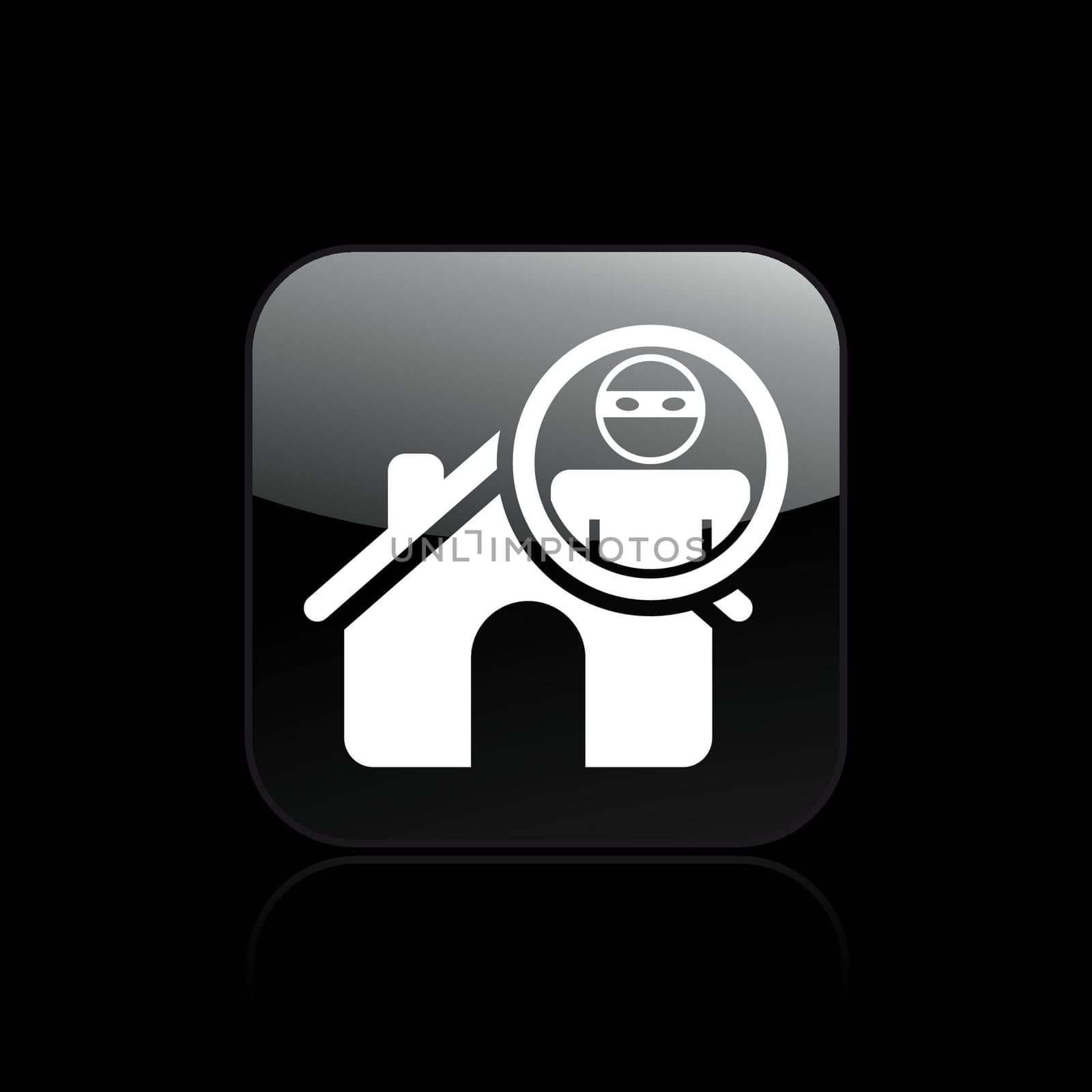 Vector illustration of house thief single isolated icon