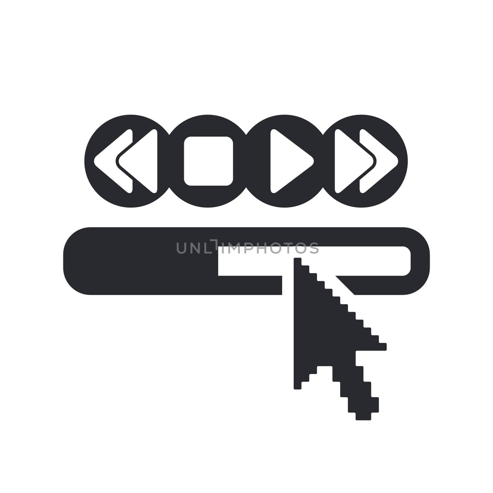 Vector illustration of single isolated player icon