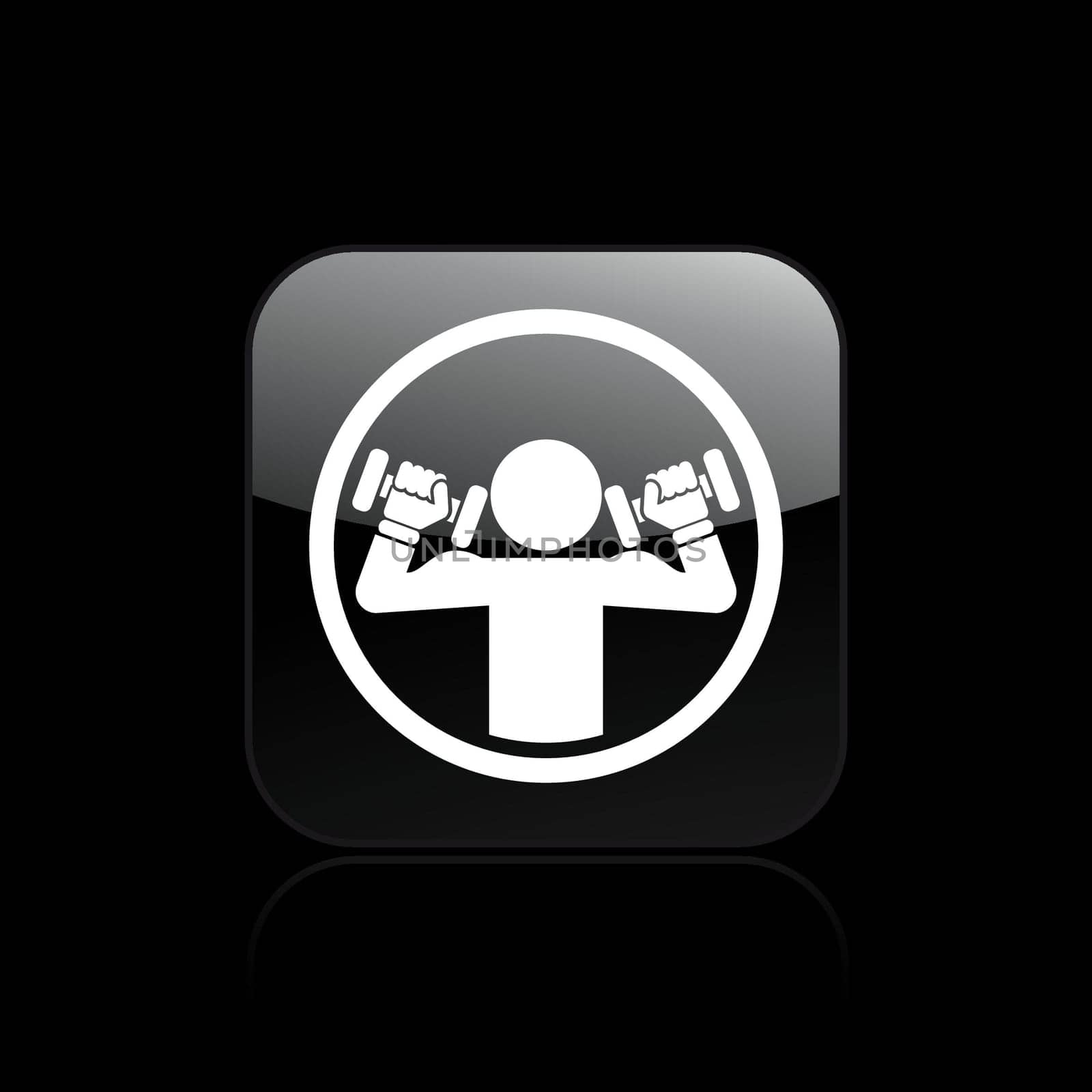 Vector illustration of gym single isolated icon