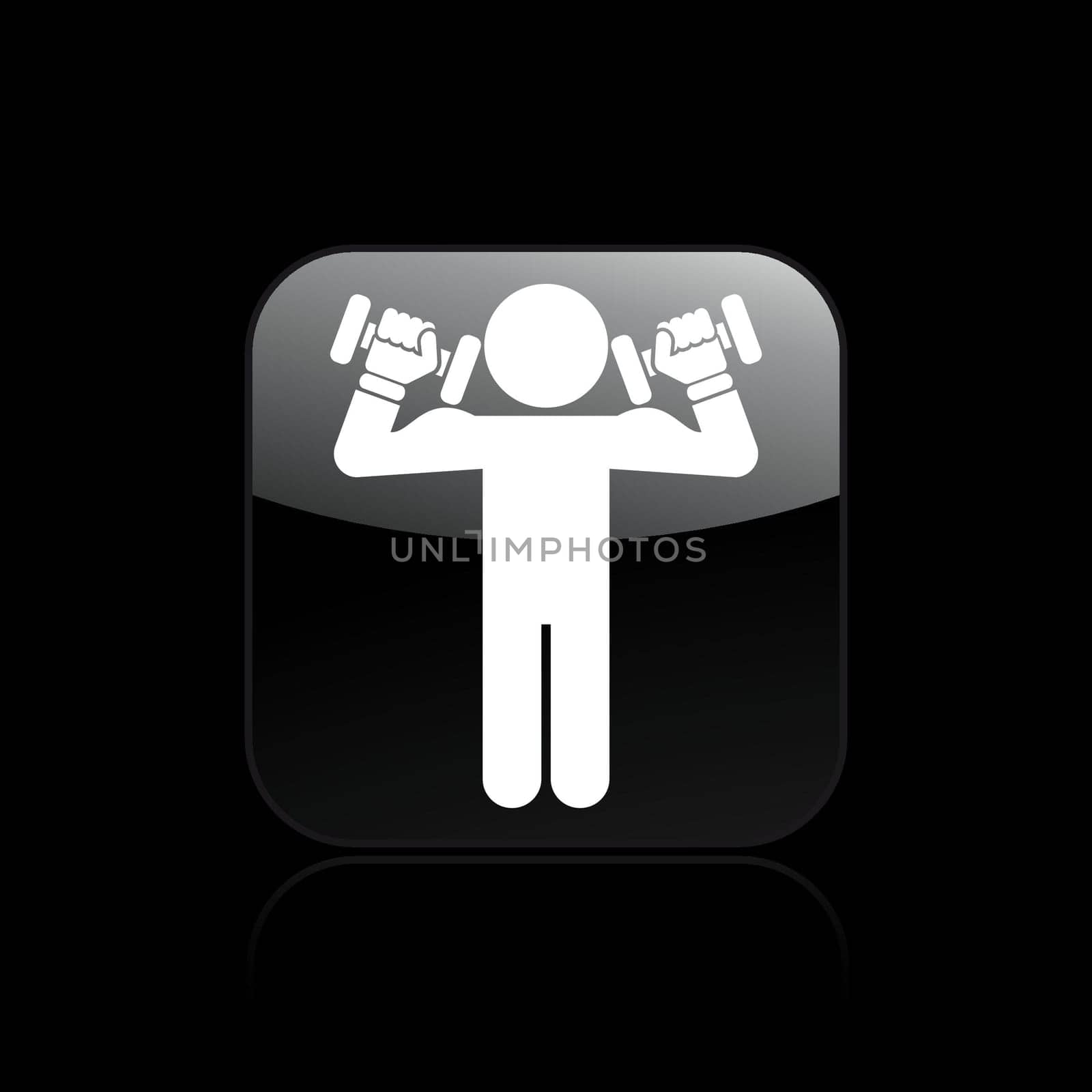 Vector illustration of single isolated gym icon
