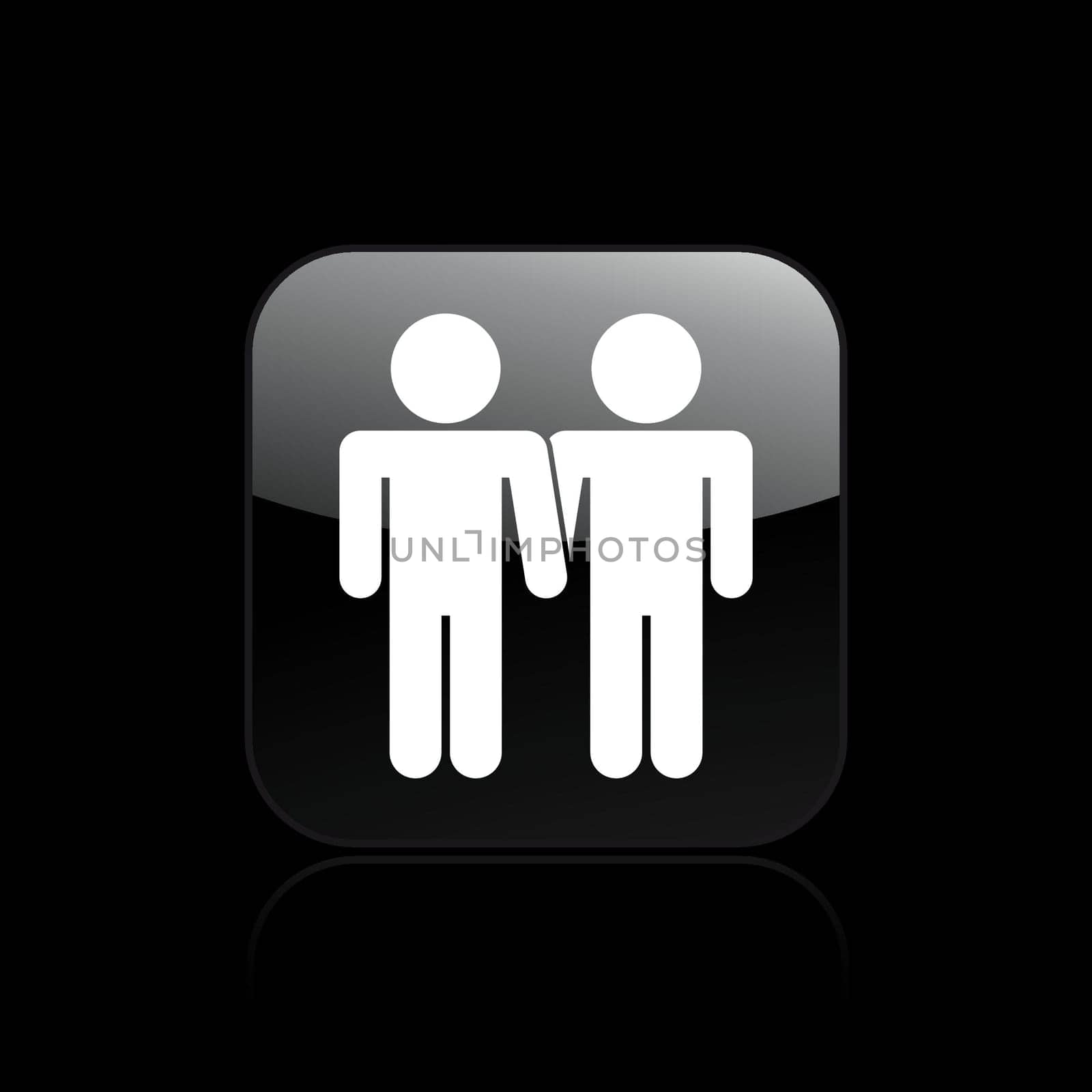 Vector illustration of  homosexual partner couple icon