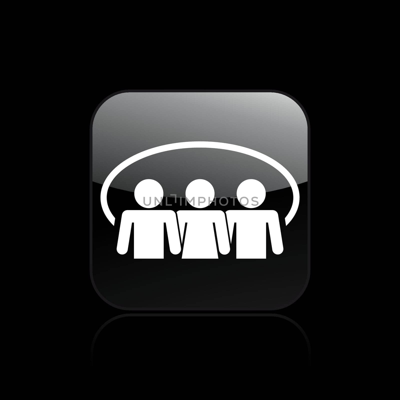 Vector illustration of social network concept single icon