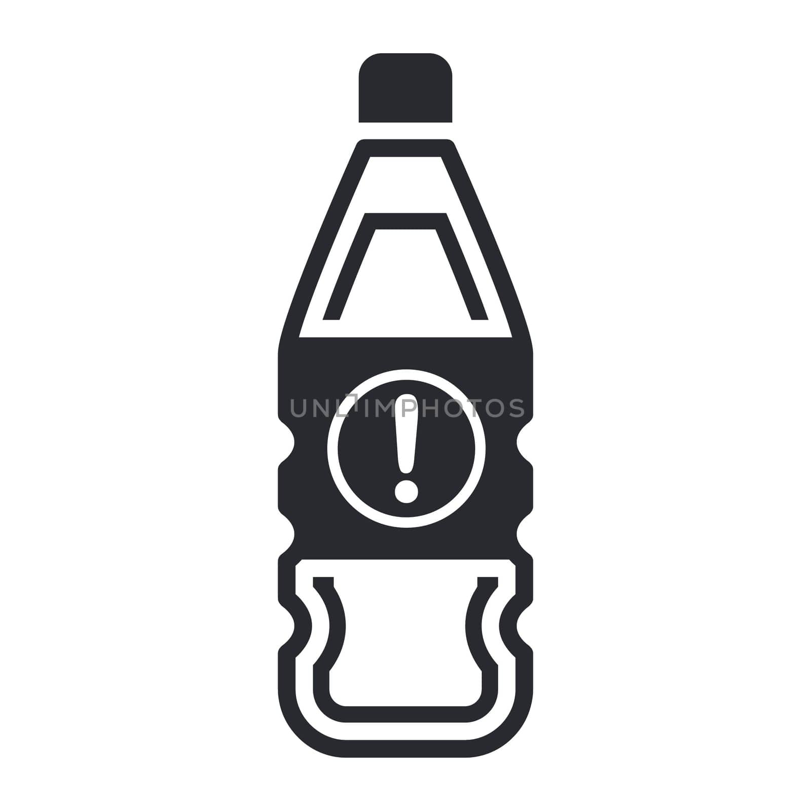 Vector illustration of single isolated dangerous bottle icon