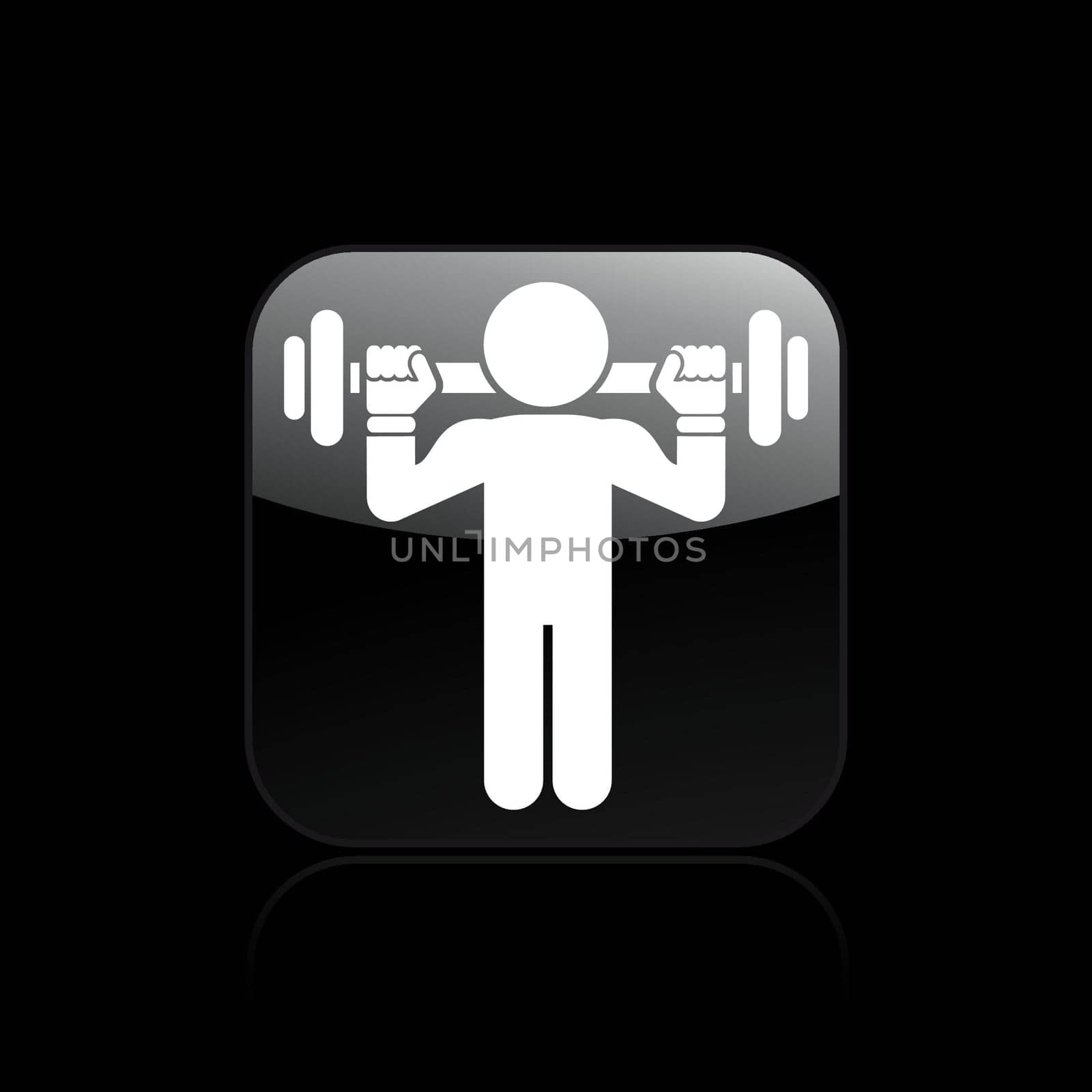 Vector illustration of single isolated vector gym icon