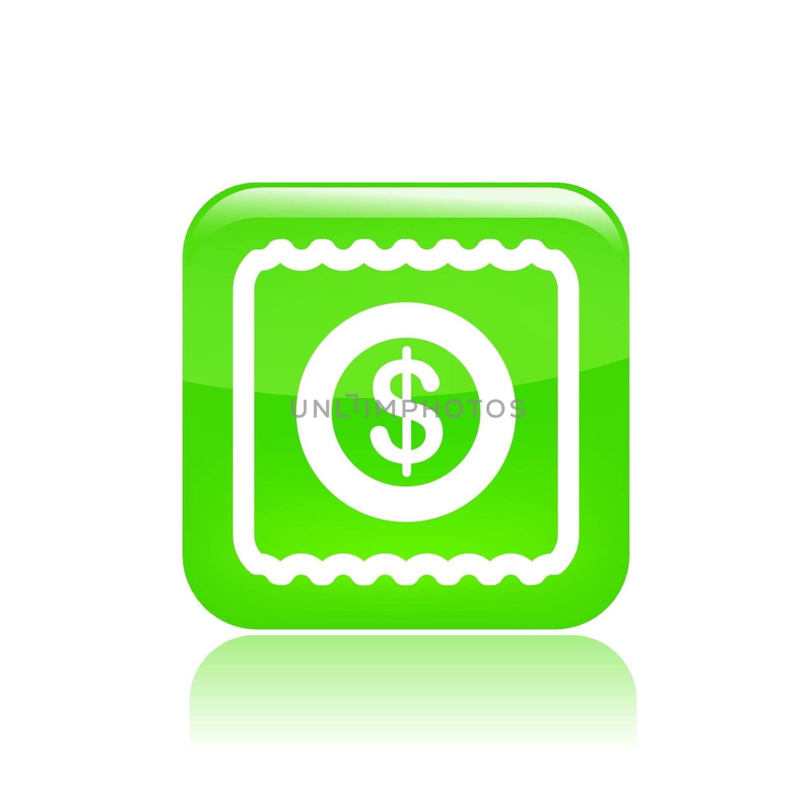 Vector illustration of single isolated vector cash icon