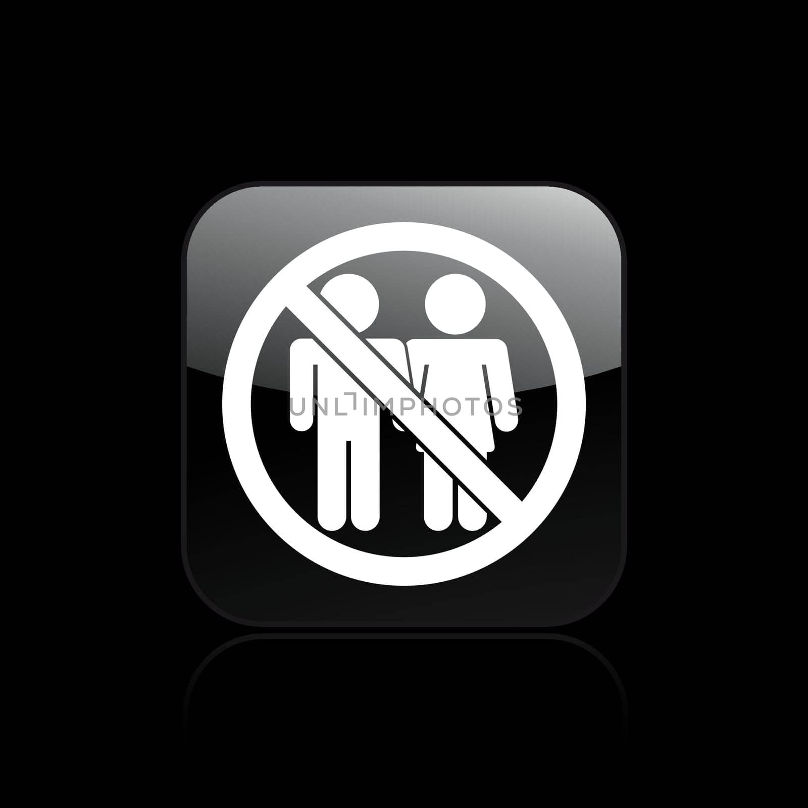 Vector illustration of "access forbidden for partners"" icon single isolated concept"
