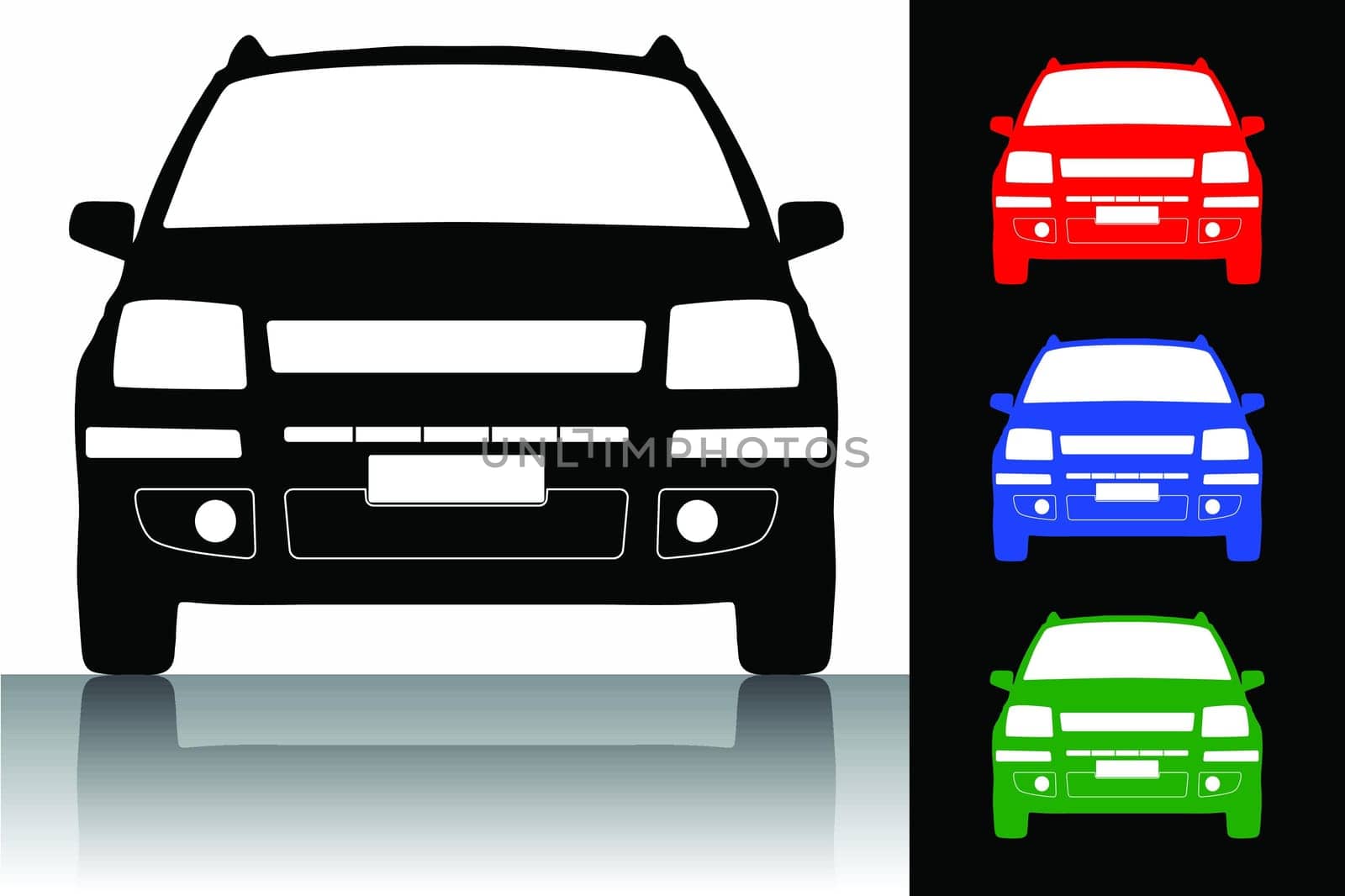 Vector illustration of car silhouette